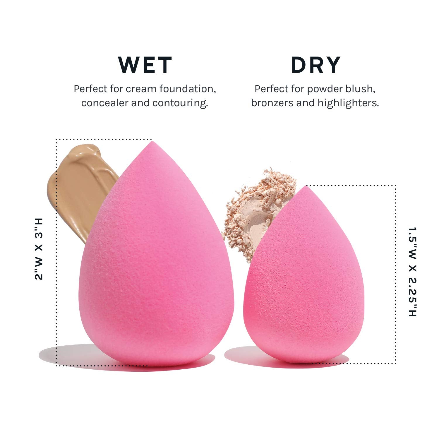 AOA Studio Collection makeup Sponge Set Latex Free and High-definition Set of 6 makeup Wonder blender For Powder Cream and Liquid, Super Soft Wonder Beauty Cosmetic AOA STUDIO buy supplements canada