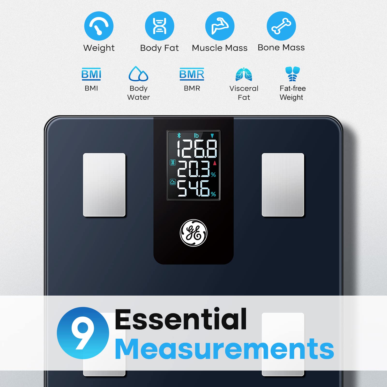 GE Smart Scale for Body Weight and Fat Percentage with All-in-one LCD Display GE buy supplements canada