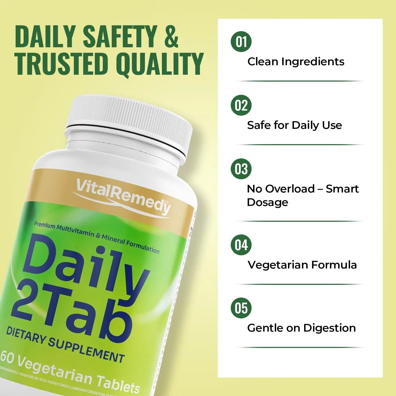 VitalRemedyMD Daily2Tab - All You Need Multivitamin Plus Multimineral Formula. 26 Essential Nutrients for Women and Men, 60 Tablets VitalRemedyMD buy supplements canada