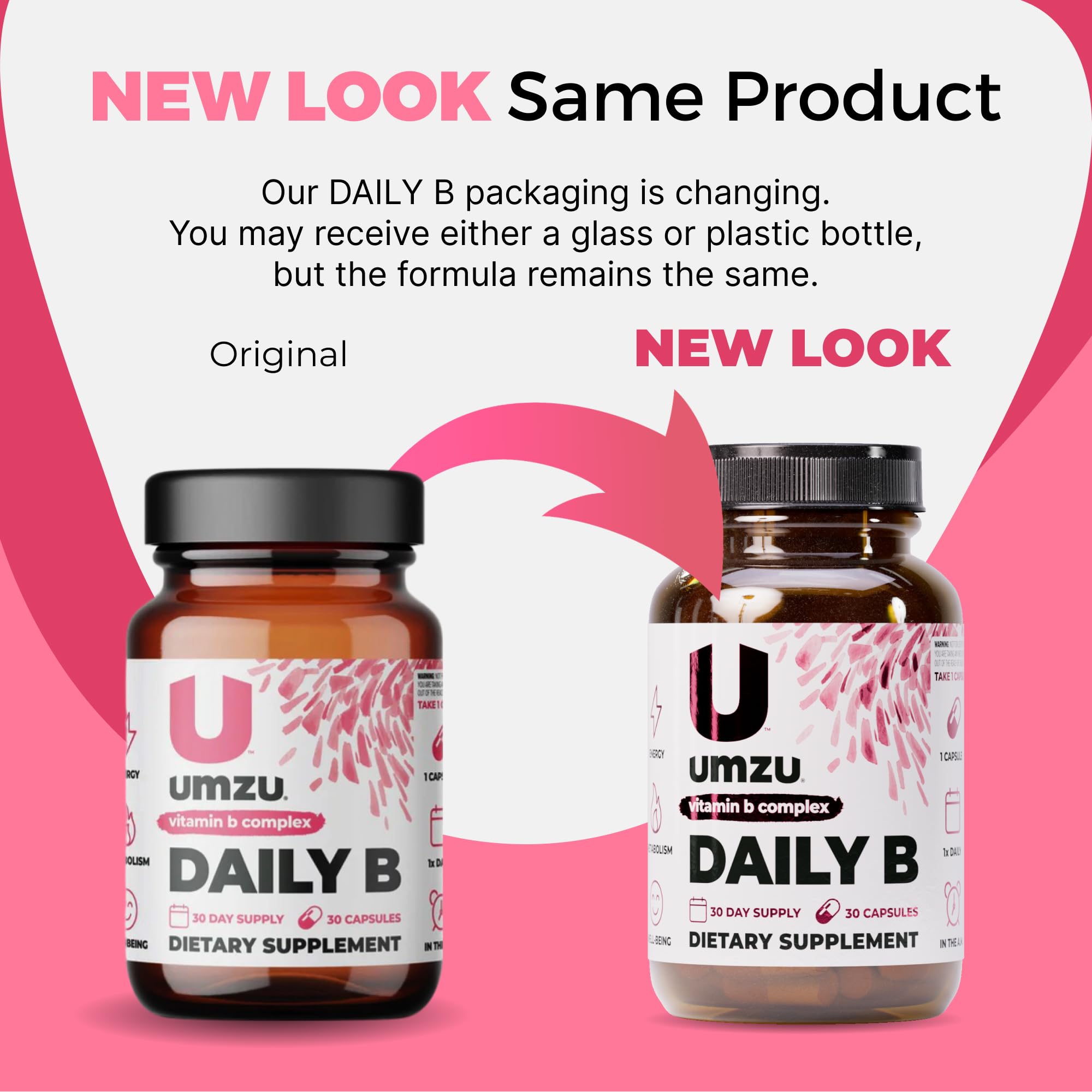 UMZU Daily B, 30 Day Supply – Complete Vitamin B Complex Supplement Blend with B1, B2, B3, B5, B6, B7, B9 & B12 Plus Folic Acid & Biotin – Supports Energy, Focus, Mood, UMZU buy supplements canada