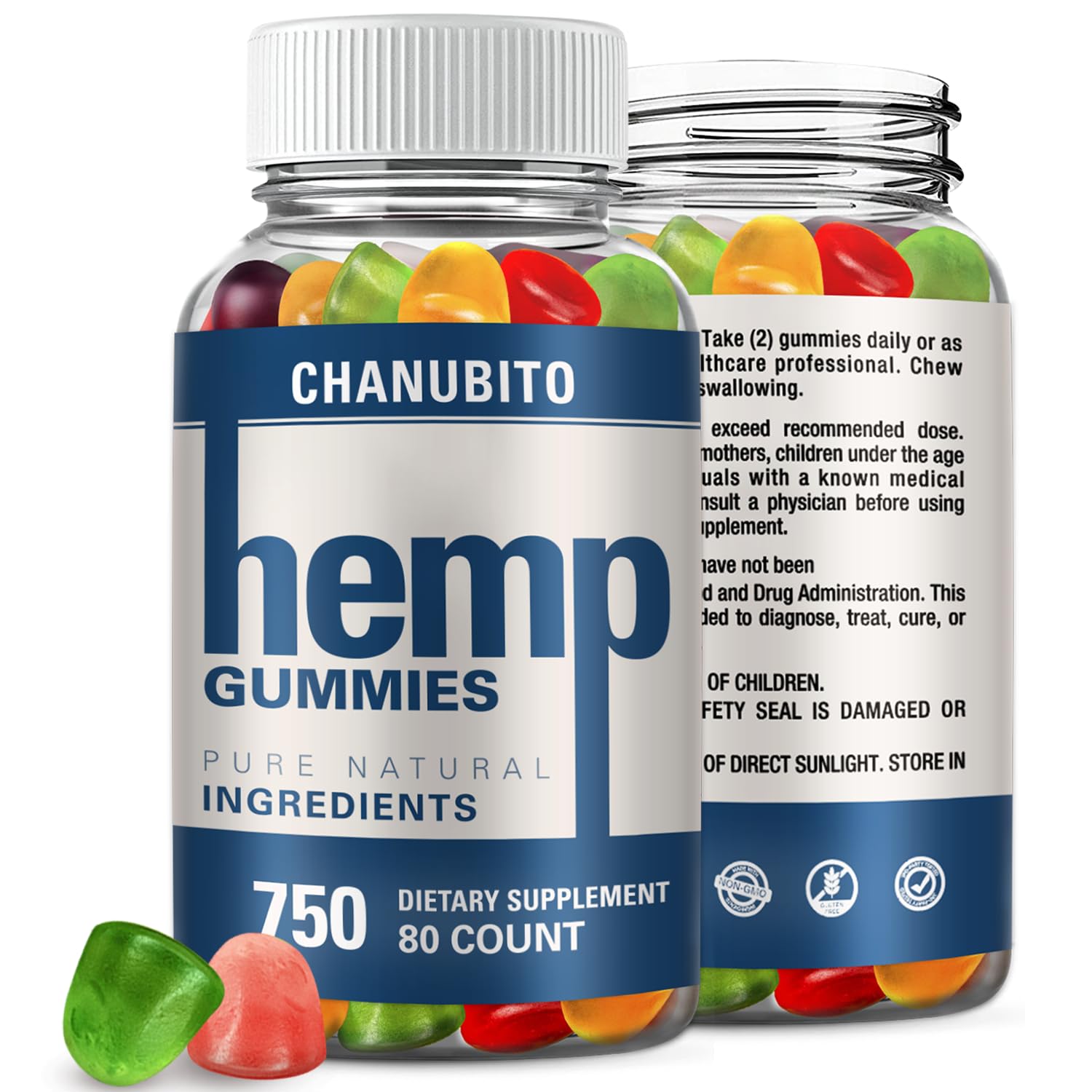 Hemp Gummies Organic High Potency Hemp Supplement - Pain, Sleep, Stress CHANUBITO buy supplements canada