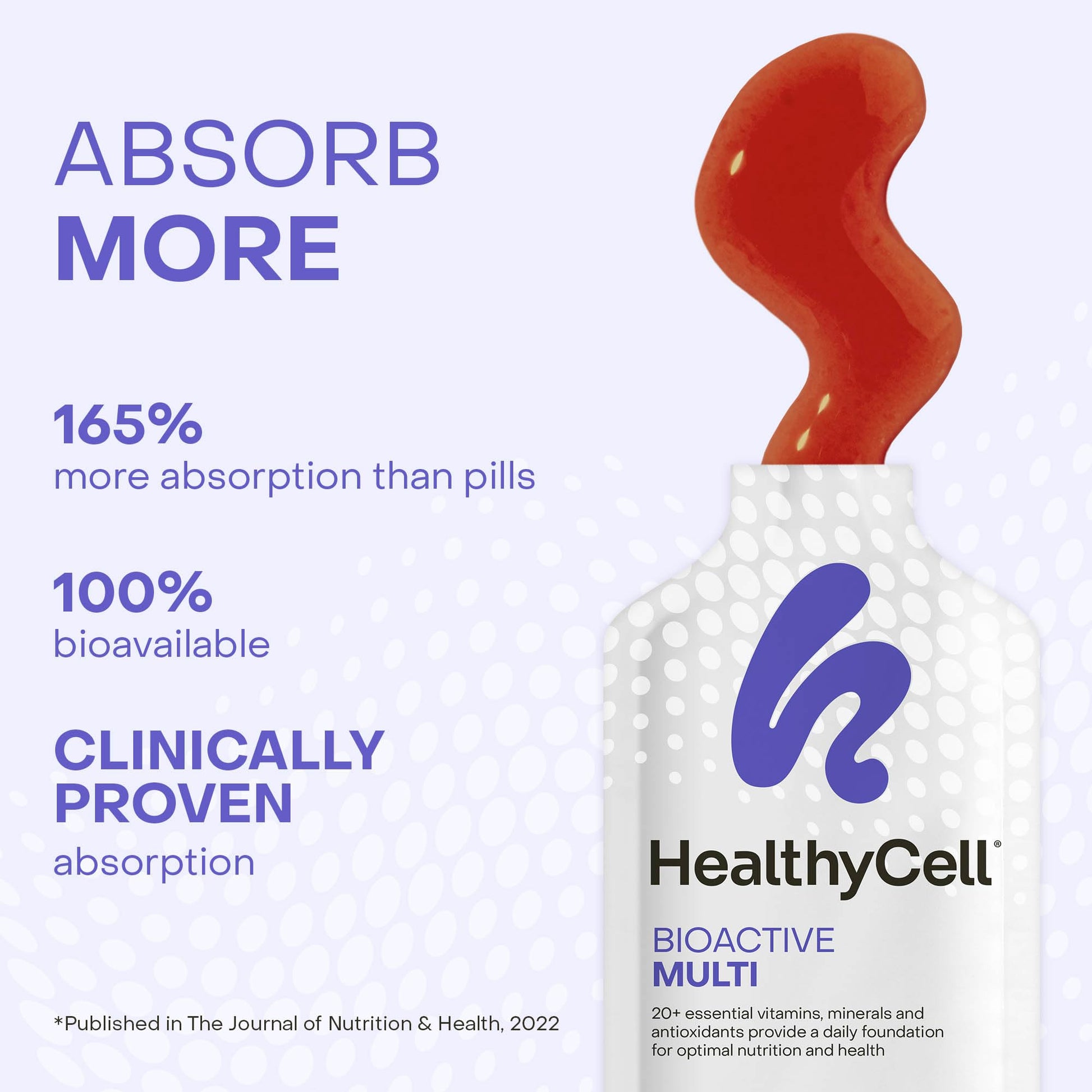Healthycell Bioactive Daily Liquid Multivitamin for Men & Women – 20+ Essential Vitamins, Minerals & Antioxidants for Brain, Heart, Immune Support, Skin & Hair Support - 14 Gel Packs Healthycell buy supplements canada
