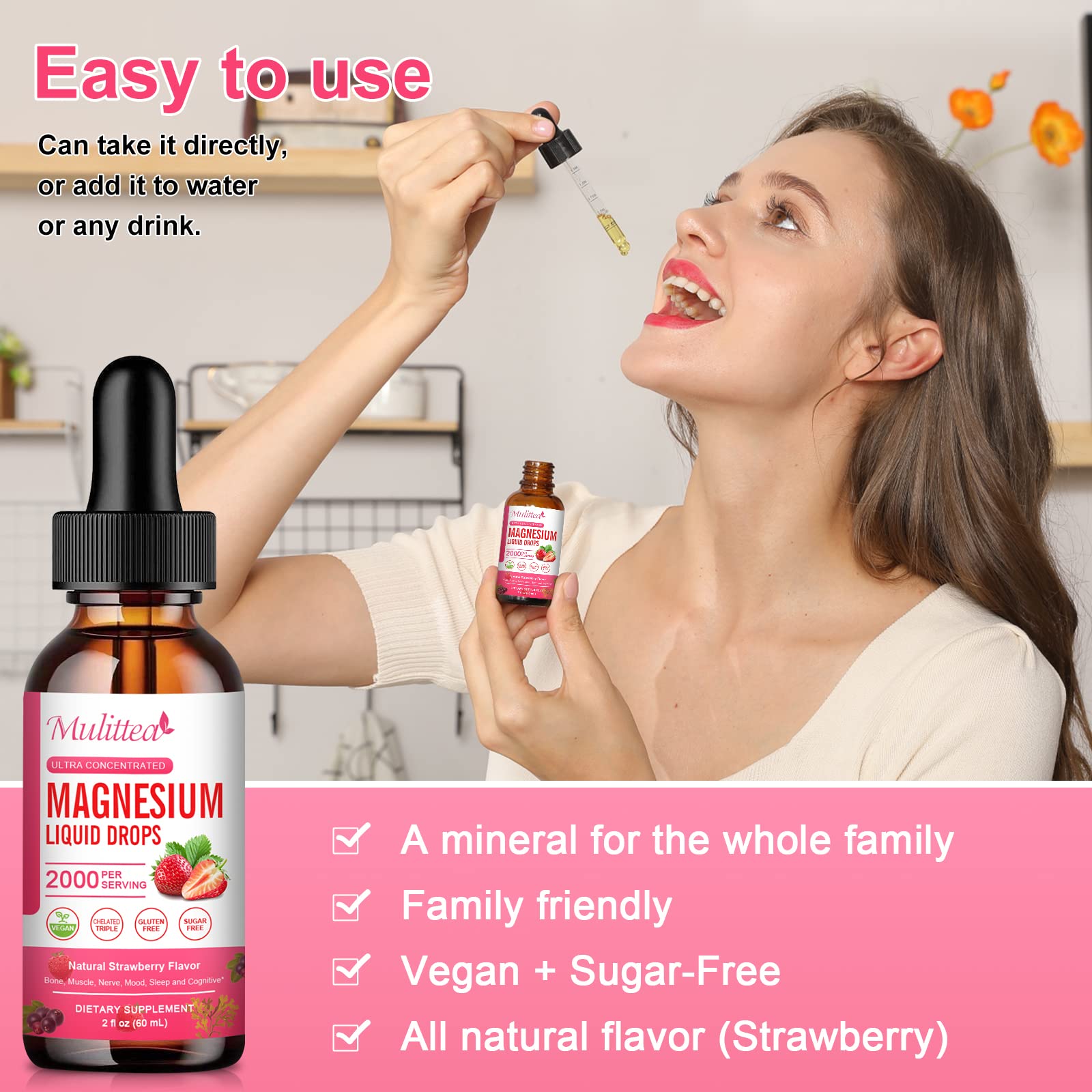 Magnesium Glycinate Liquid, High Potency Magnesium Glycinate, Citrate, Sugar Free Vegan Non-GMO Complex Supplement Promotes Nerv,Relaxation,Muscle,Sleep Support* Mulittea buy supplements canada