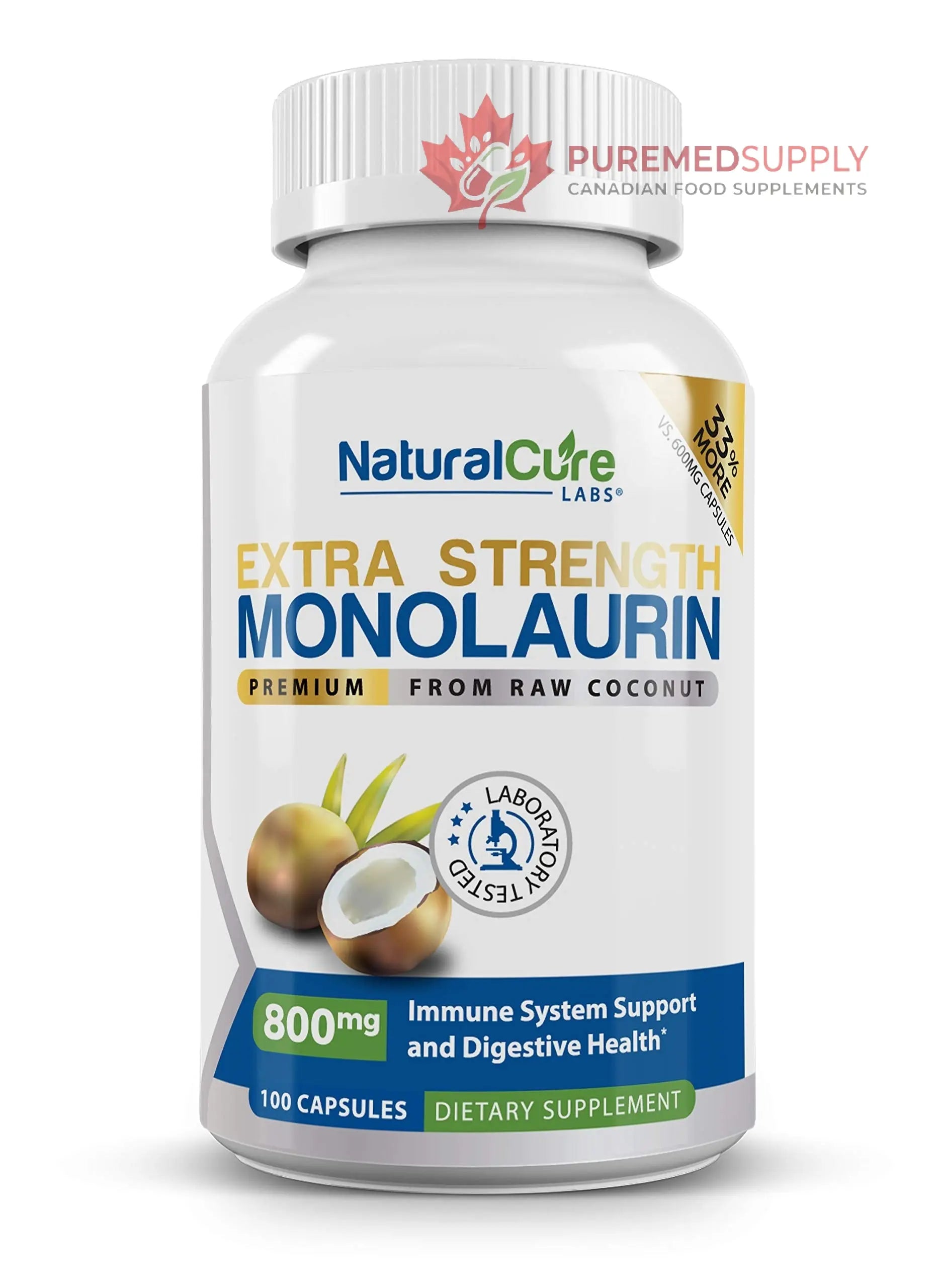 Extra Strength Stack: Monolaurin 800mg + Clean L-Lysine 600mg + Andrographis, Advanced Immune Support Routine Bundle Natural Cure Labs buy supplements canada