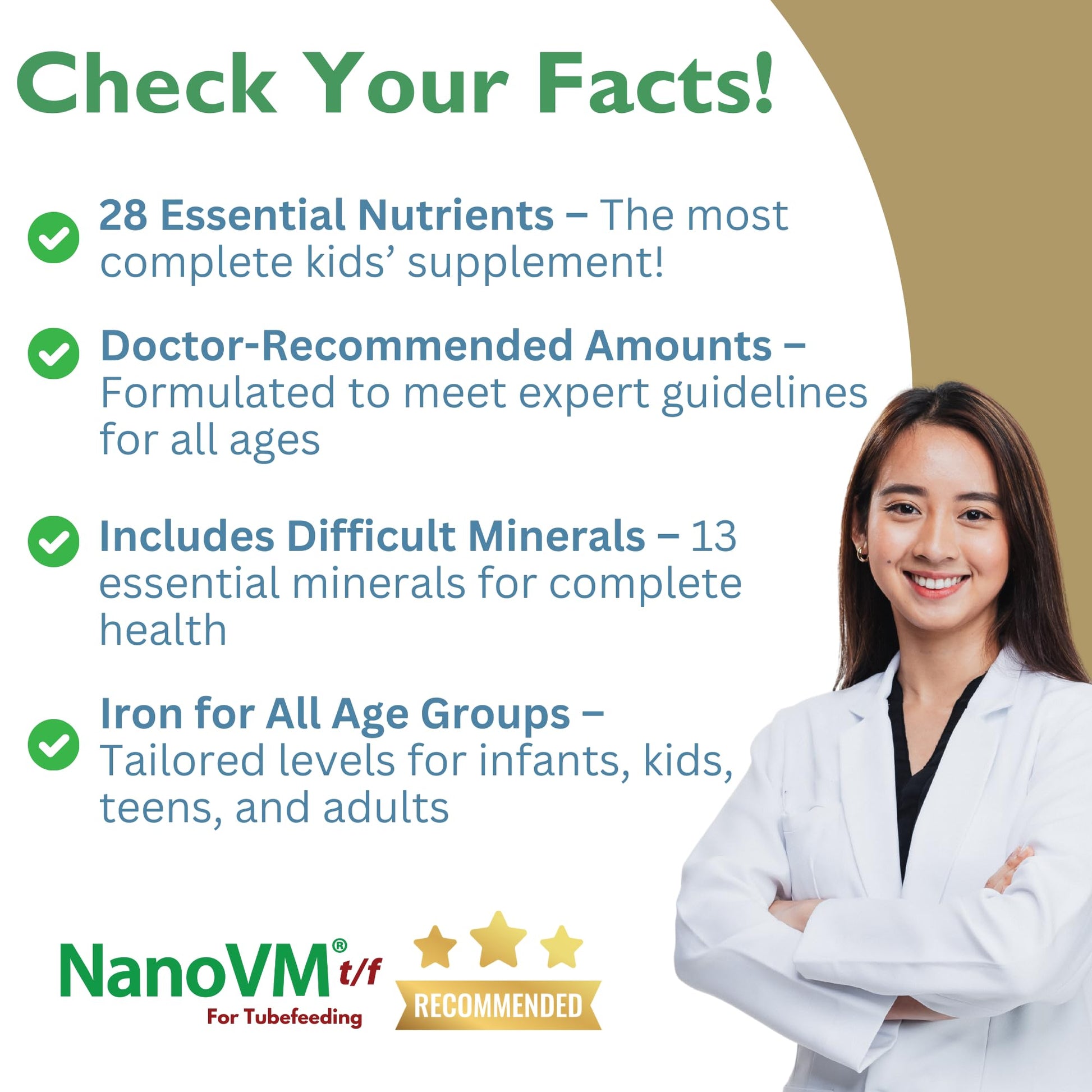 NanoVM t/f, Dietary Supplement for Tube Feeding, Allergen-Free Kids Multivitamin, Unflavored Vitamin Powder with 14 Vitamins & 13 Minerals, Low-Carb Kids Vitamins, 275g - Solace Nutrition NanoVM buy supplements canada
