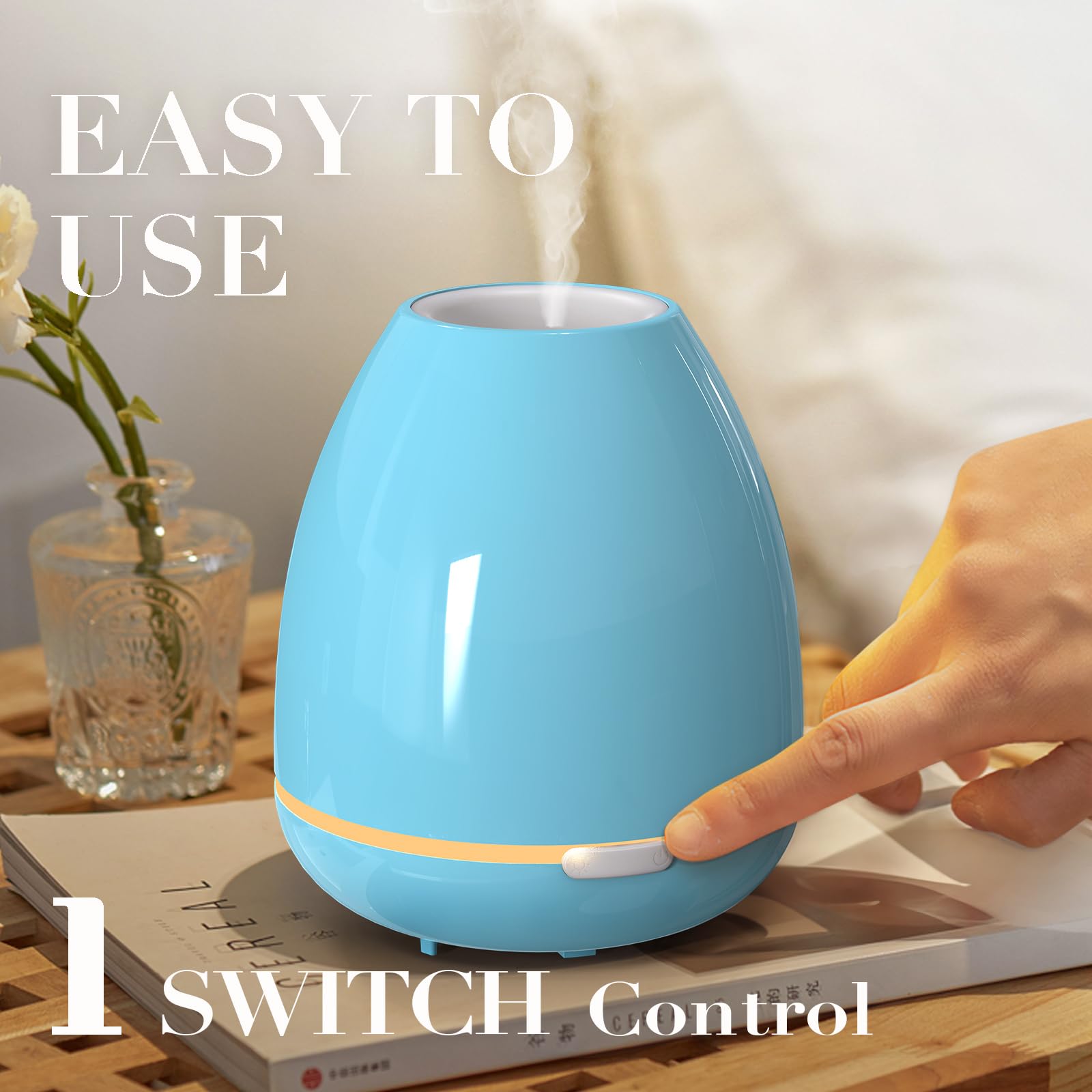 Essential Oil Diffuser for Bedroom Small Humidifier for Home Cool Mist Scent Diffuser 300ml 20 Hours Fashome buy supplements canada
