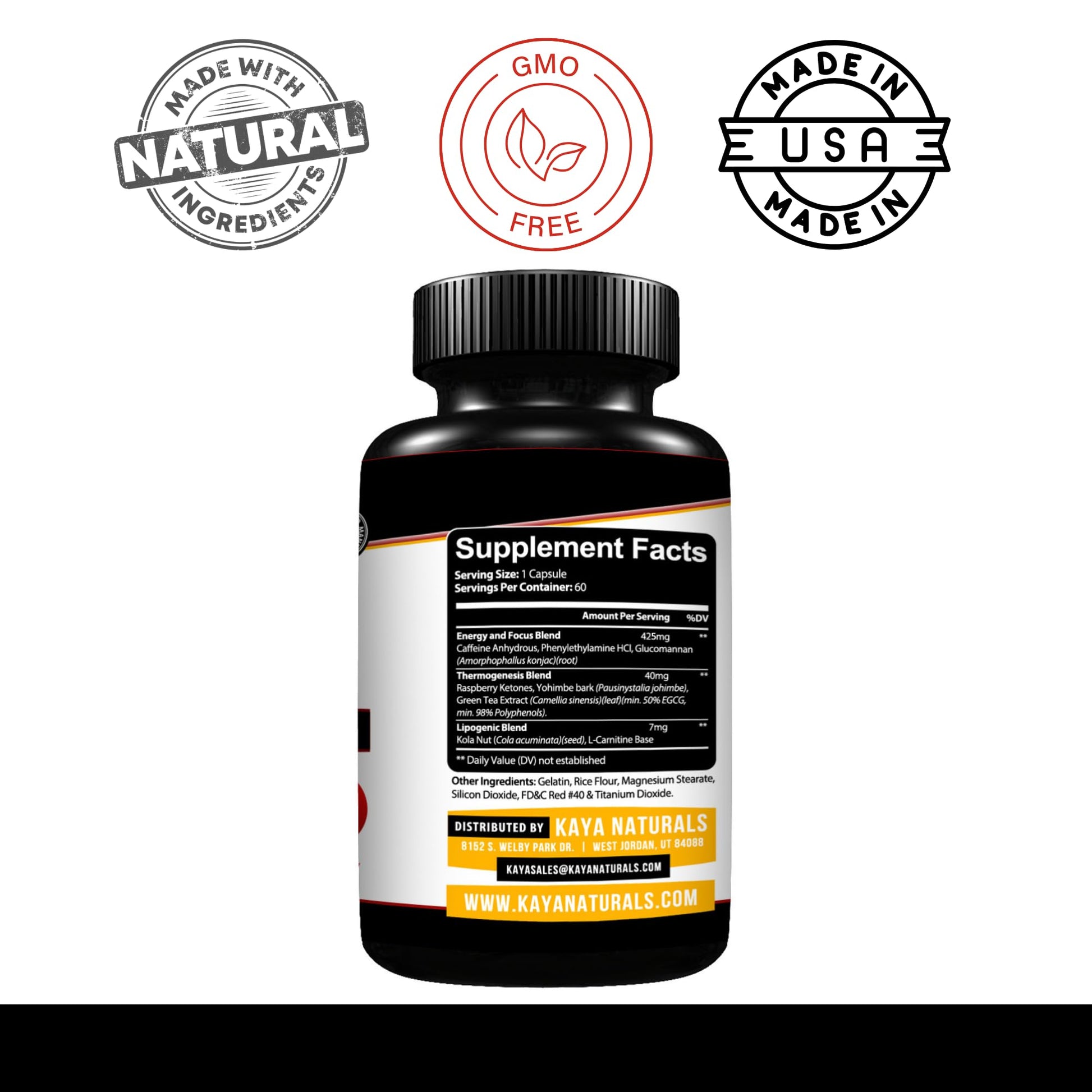 Kaya Naturals Supreme Fat Burner - Weight Loss Pills Women & Men - Appetite Suppressant Supplement - Powerful Thermogenic Diet Pills Kaya Naturals buy supplements canada