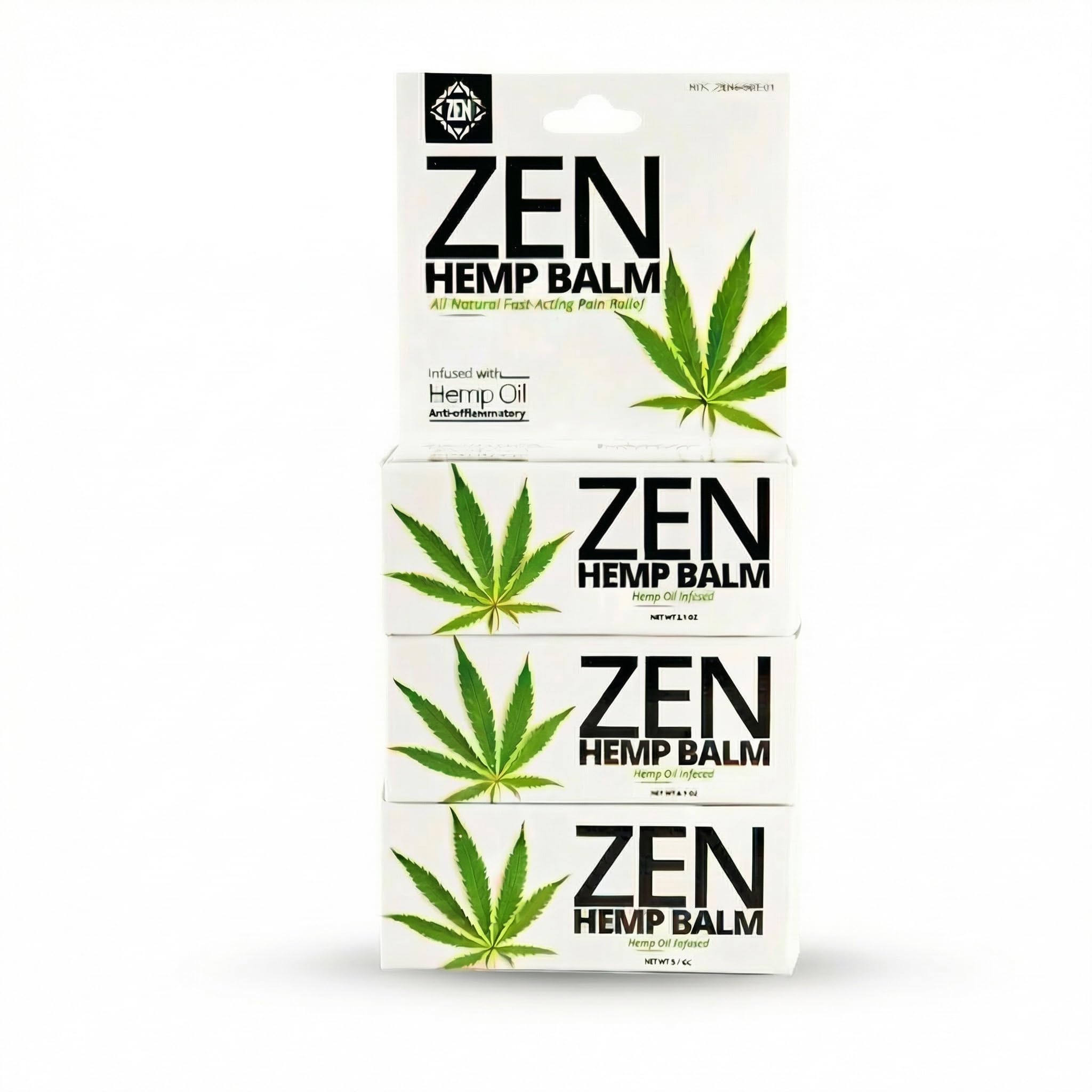 ZEN Hemp Balm 3 Pack – Fast-Acting Pain Relief for Muscles & Joints – Plant-Based Topical – 0.7 oz Each ZEN buy supplements canada