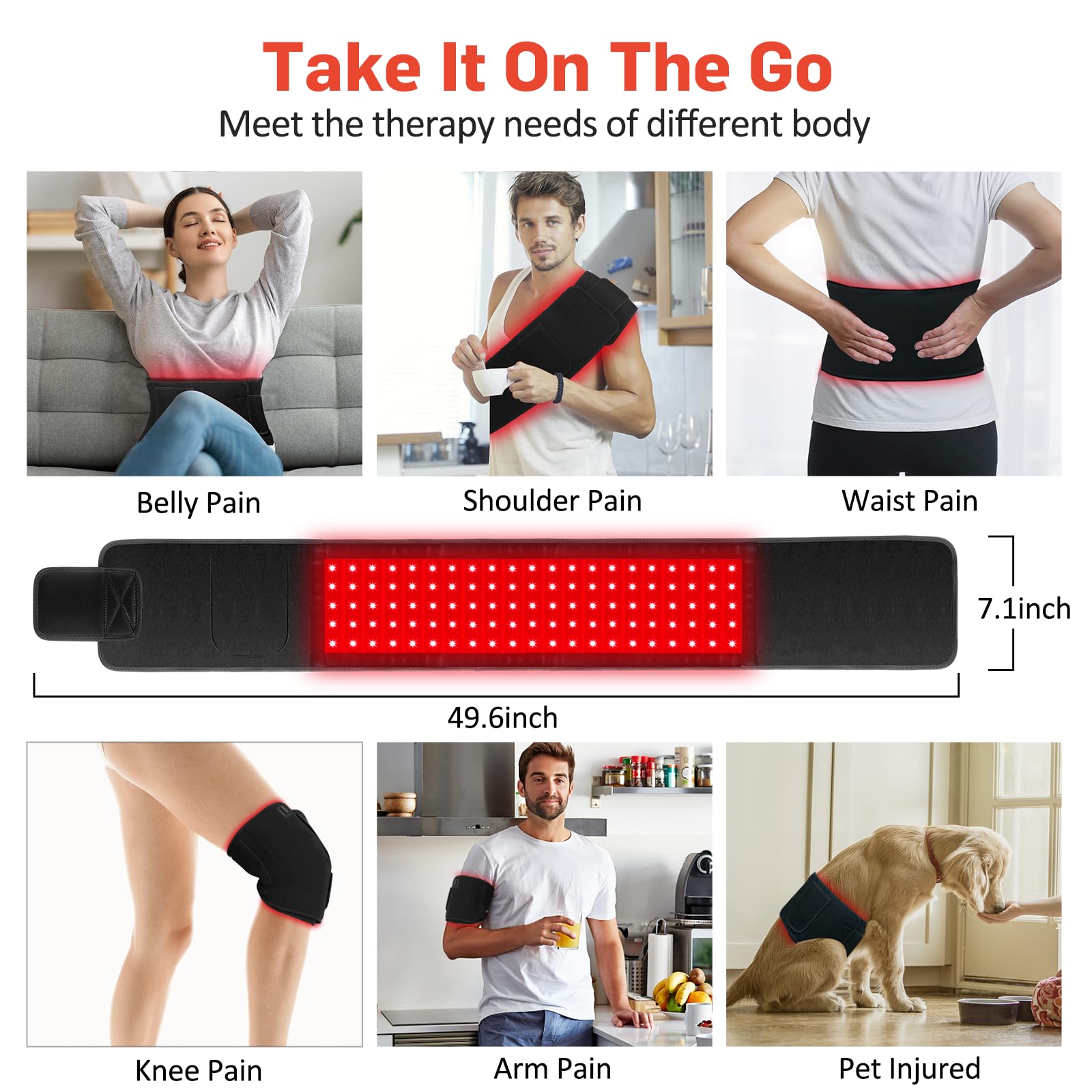 Red Light Therapy for Body, Infrared Light Therapy for Shoulder Waist Muscle Pain Relief GMOWNW buy supplements canada