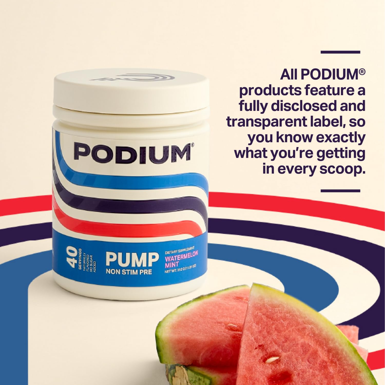 Podium Nutriton, Pump, Stimulant Free Pre-Workout, 40 Servings (Watermelon Mint) Podium Nutrition buy supplements canada