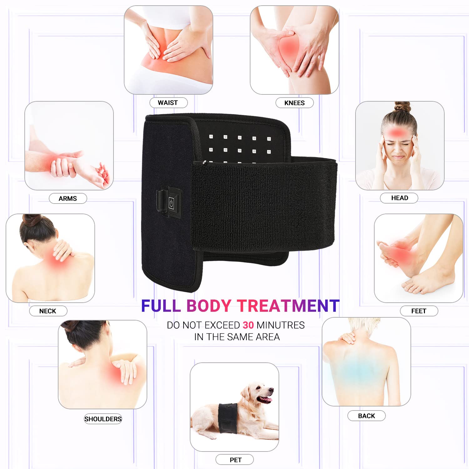 LPSAFP Red Light Therapy Belt for Body, Wearable Device with Blue, red and Near Infrared Light LPSAFP buy supplements canada