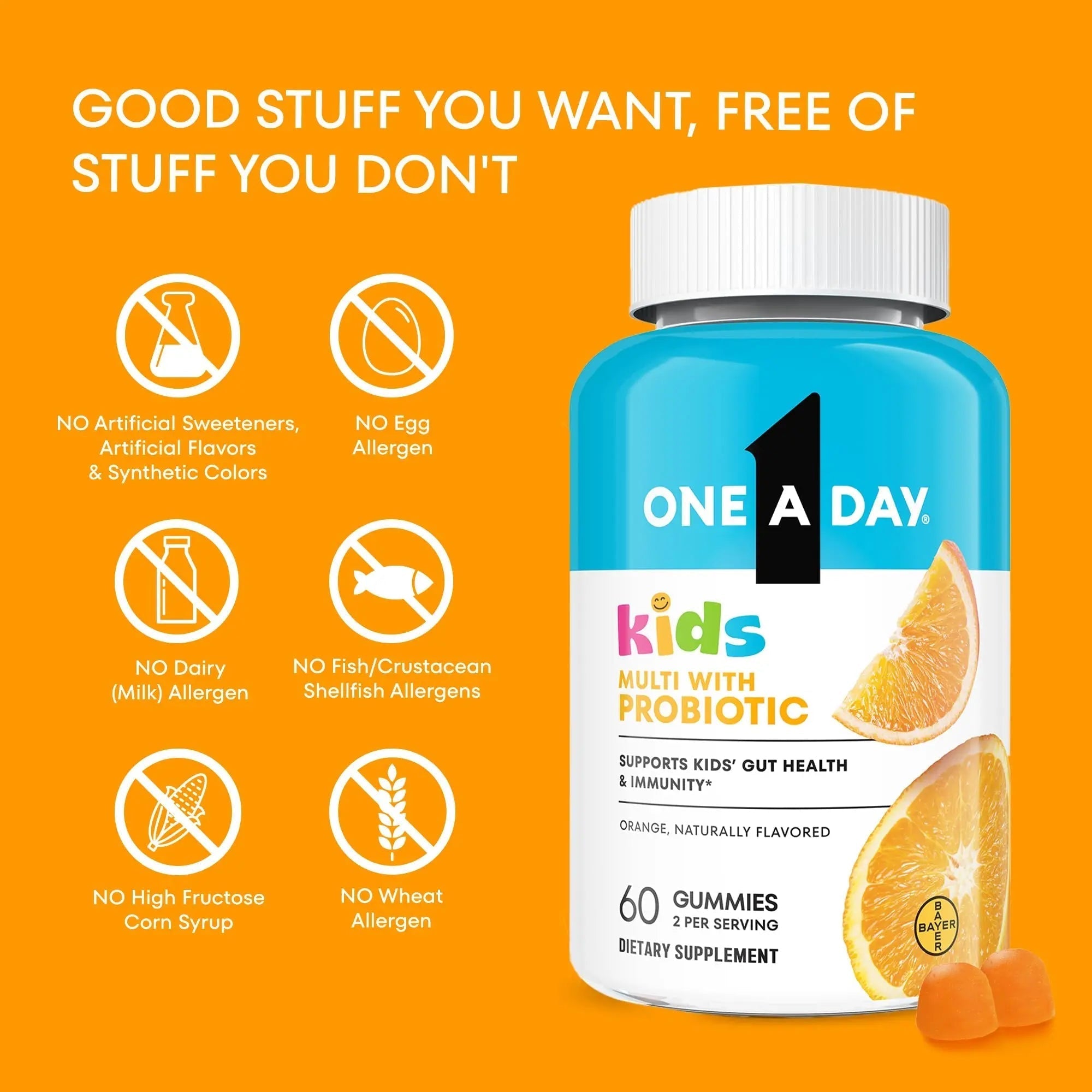 One A Day Kids Multivitamin with Probiotic, Multivitamin Gummies, Kids Probiotic for Digestive Health, Gummy Vitamins ONE A DAY buy supplements canada
