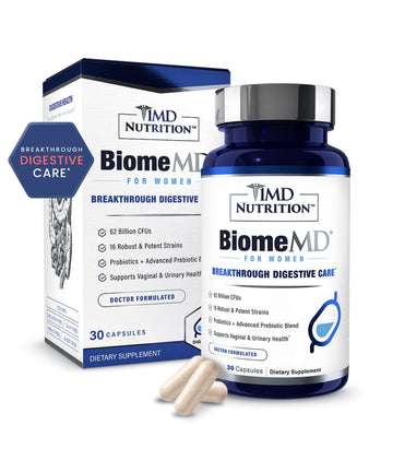 1MD Nutrition BiomeMD Probiotics for Women - Daily Prebiotics and Probiotics for Women - More Than 60 Billion CFUs, 15 Strains - Womens Probiotic to Support Urinary 1MD Nutrition buy supplements canada