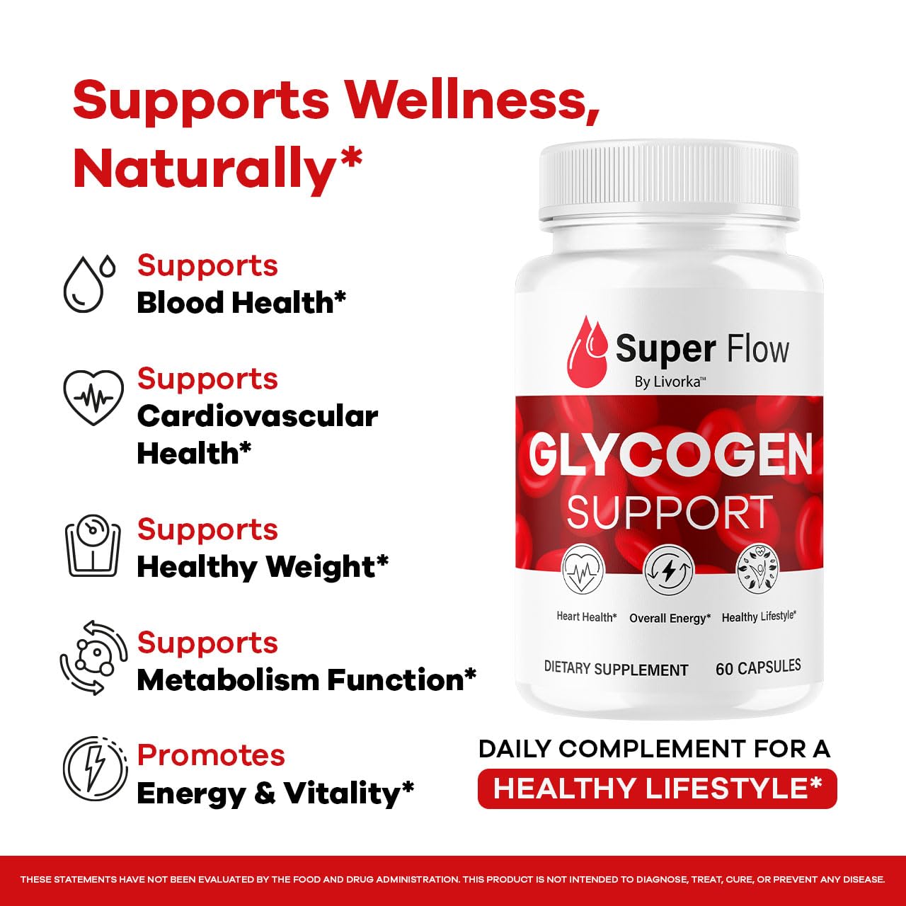 (2 Pack) Super Flow Glycogen Capsules - Official SuperFlow Advanced Glycogen Support Pills - Maximum Strength, Natural Formula Vitamins for Overall Health & Wellness Reviews, 120 Capsules for 2 Months LIVORKA buy supplements canada