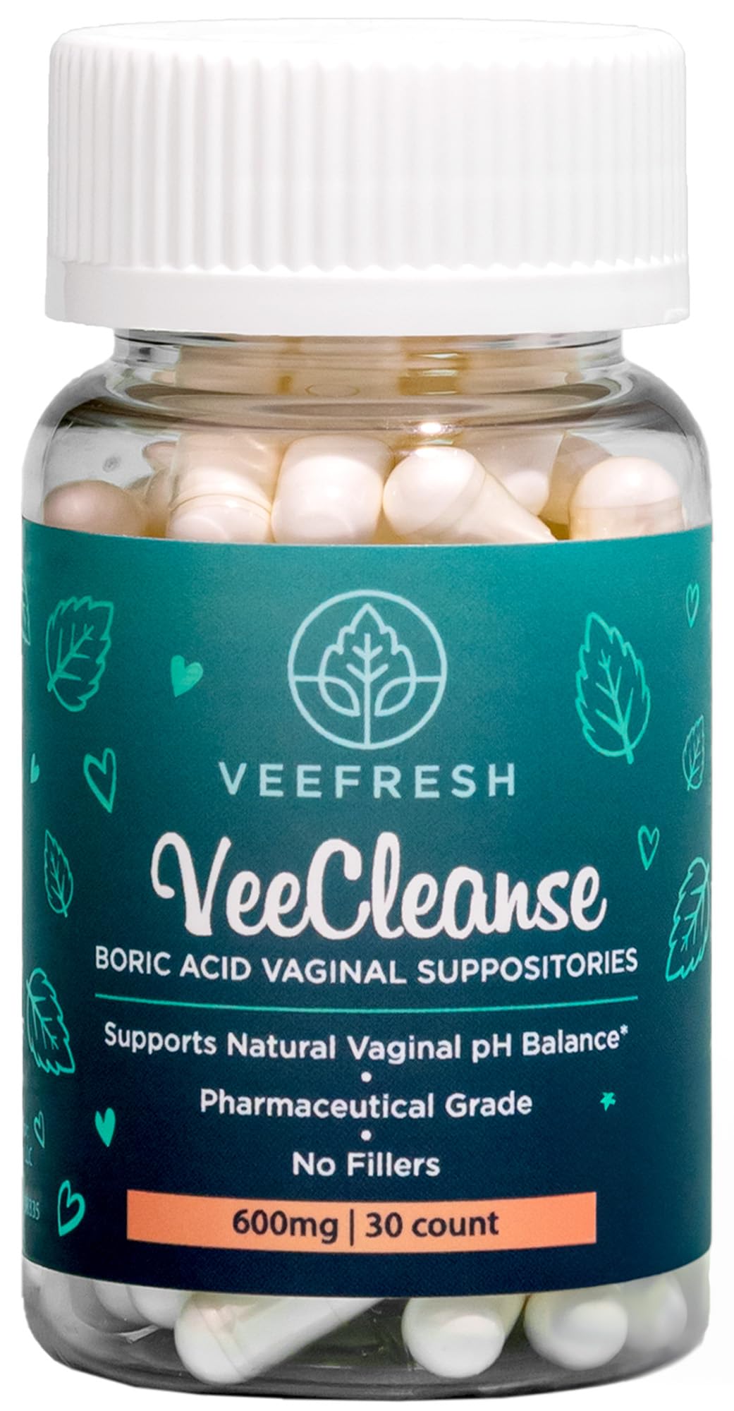 VeeFresh - VeeCleanse Boric Acid Vaginal Suppositories - Vaginal pH Balance Suppositories - Vaginal Odor Control - Feel Fresh, Feminine and Confident VeeFresh buy supplements canada