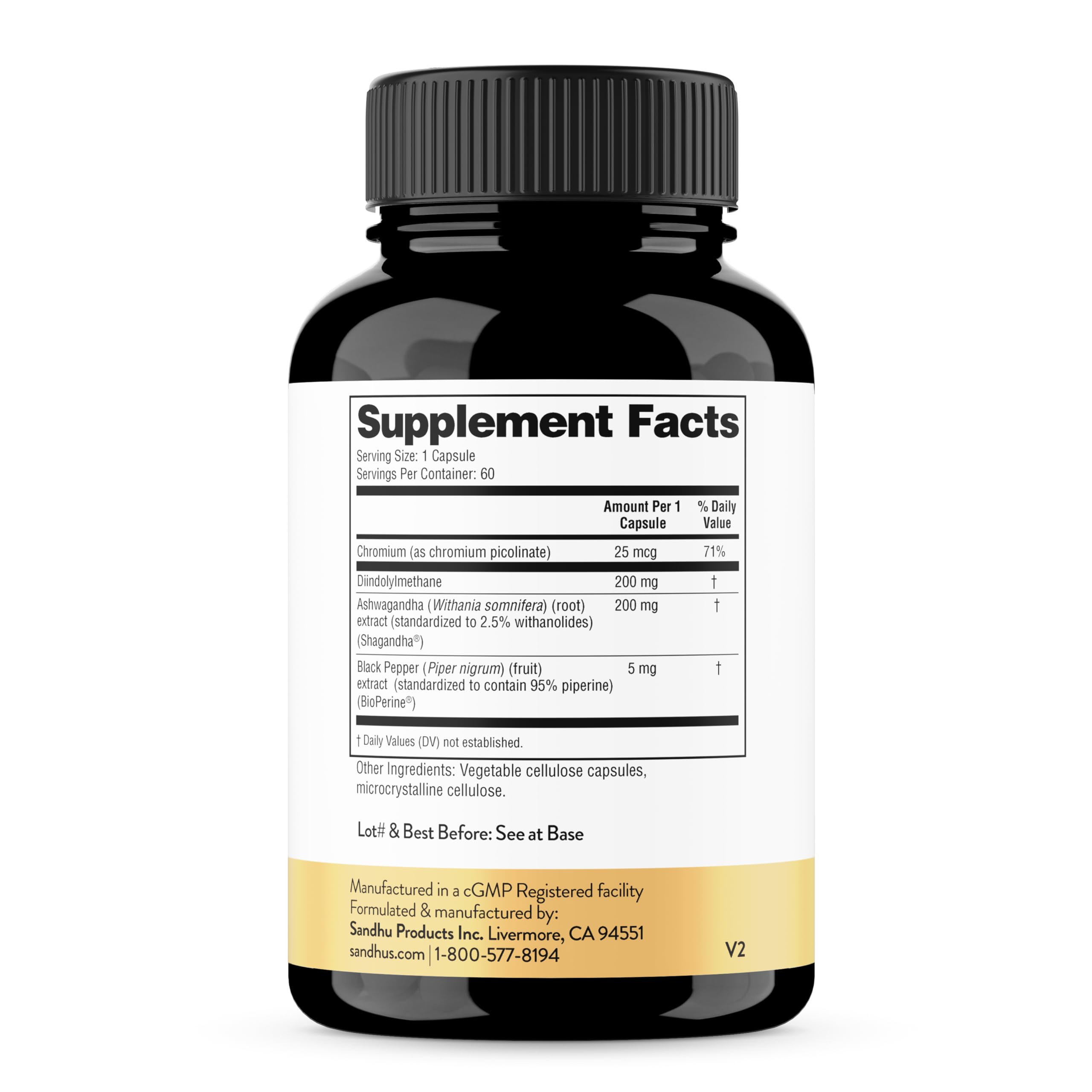 Sandhu's DIM Supplement 200 mg -60 Capsules - Diindolymethane with Ashwagandha & Bioperine Hormone Balance for Women & Men, Hormonal Acne Supplements Sandhu's buy supplements canada