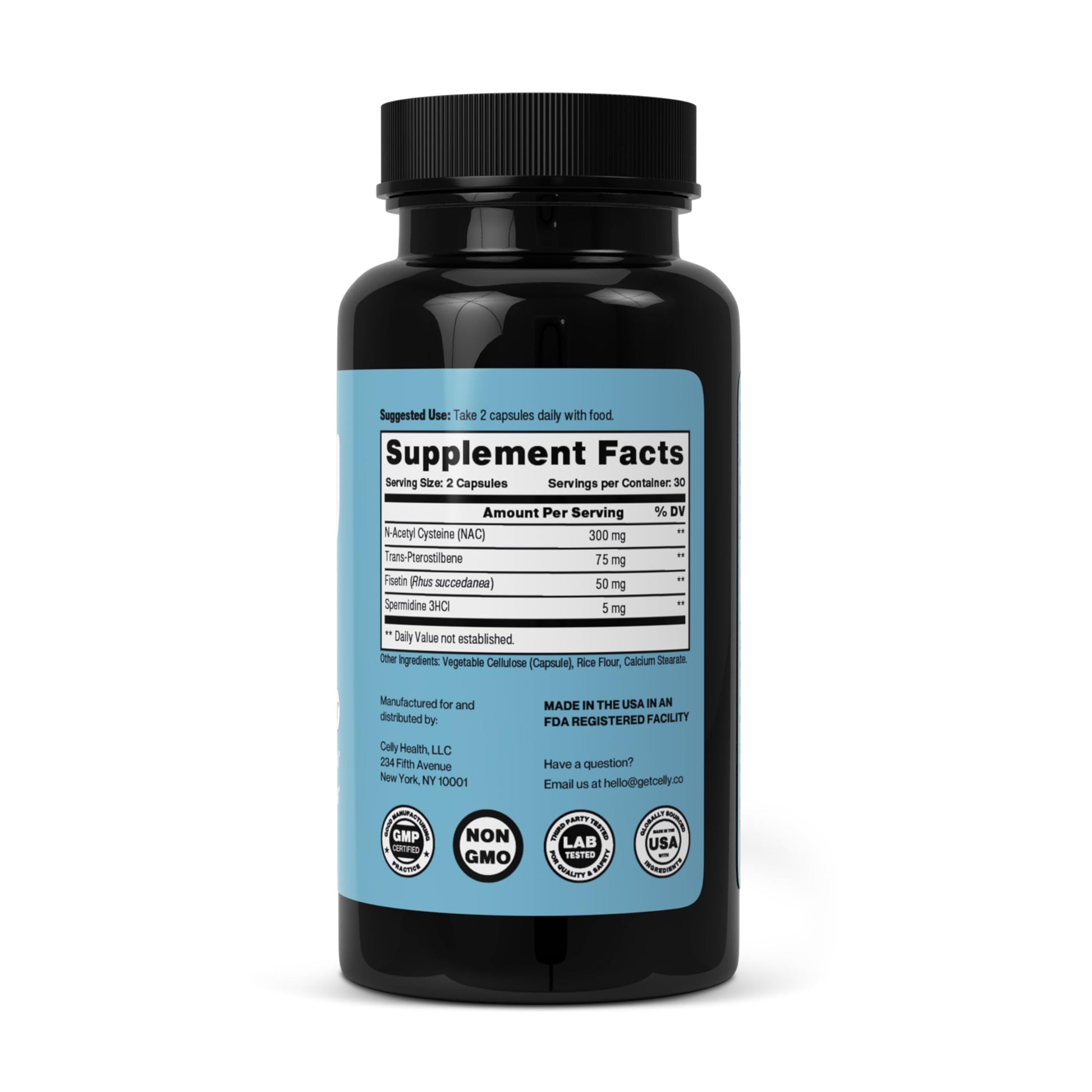 Celly Autophagy Activator | Longevity Supplement for Cellular Nutrition and Healthy Aging | Promotes Cell Renewal with Spermidine, Pterostilbene, Fisetin, and NAC | Made in USA & 3rd Party Tested Celly buy supplements canada