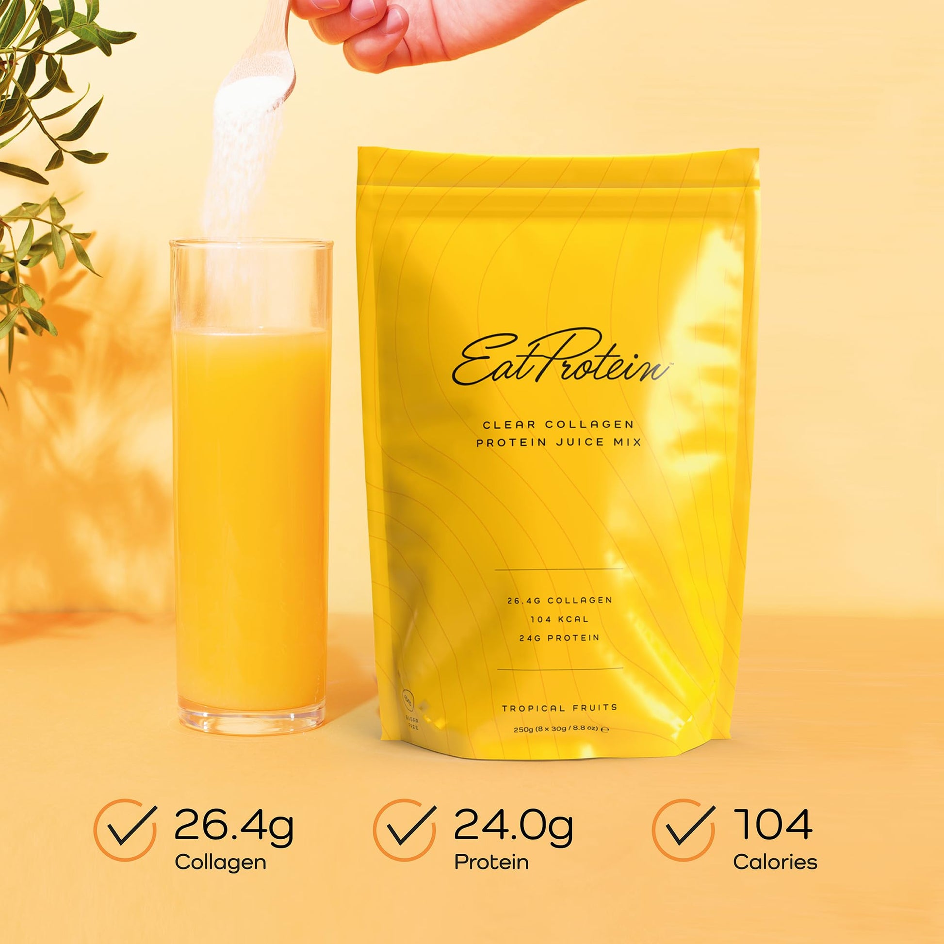 EatProtein Tropical Fruits Collagen Protein Juice Drink Mix | 24g Protein | 26.4g Collagen | 8X Servings EatProtein buy supplements canada