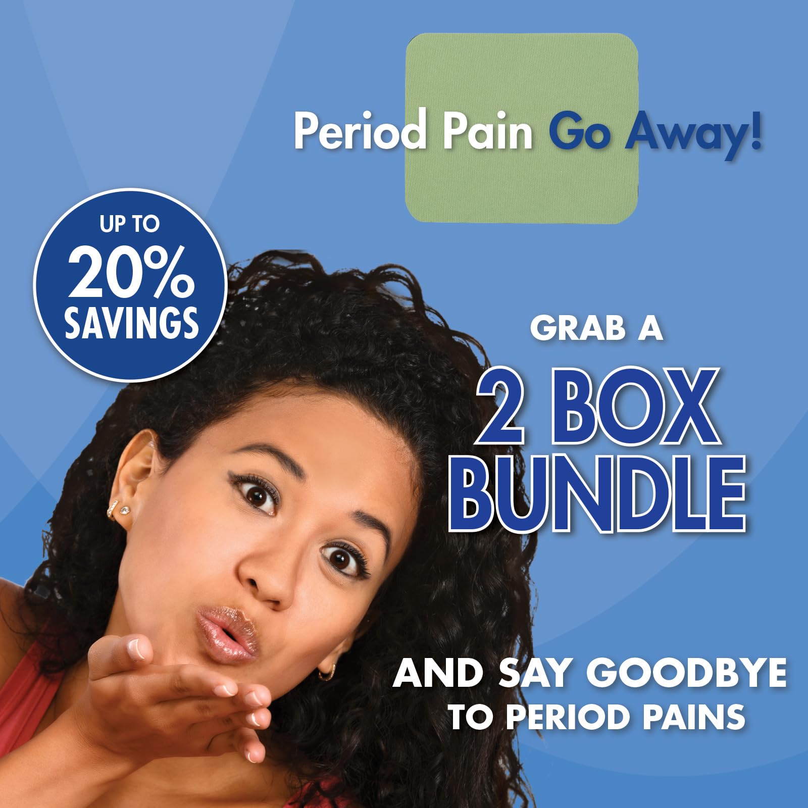 HealthWise Menstrual Pain Relief Bundle | Twenty 10% Menthol + Eucalyptus Period Patches | Generous XL Size Patch | Natural, Therapeutic Care at Home HealthWise buy supplements canada