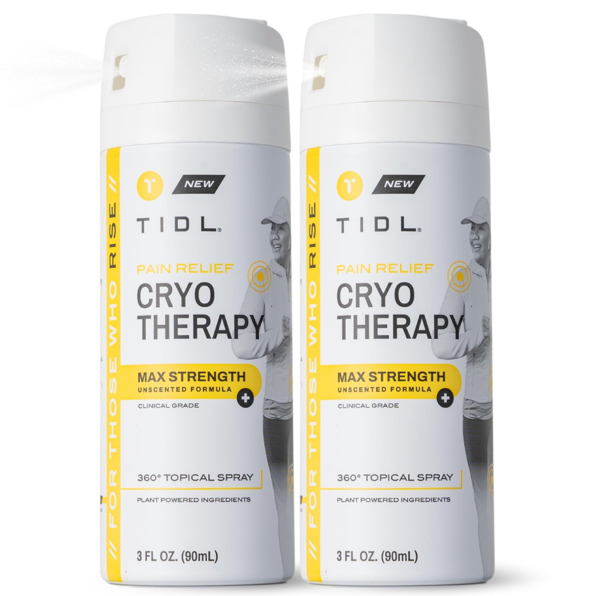 TIDL Cryotherapy Pain Relief Spray, 3 Oz (Pack of 2) Max Strength for Fast-Acting Muscle, Joint & Neck Pain Relief, Plant-Based Menthol & Camphor Pain Reliever, Quick Drying Formula TIDL buy supplements canada