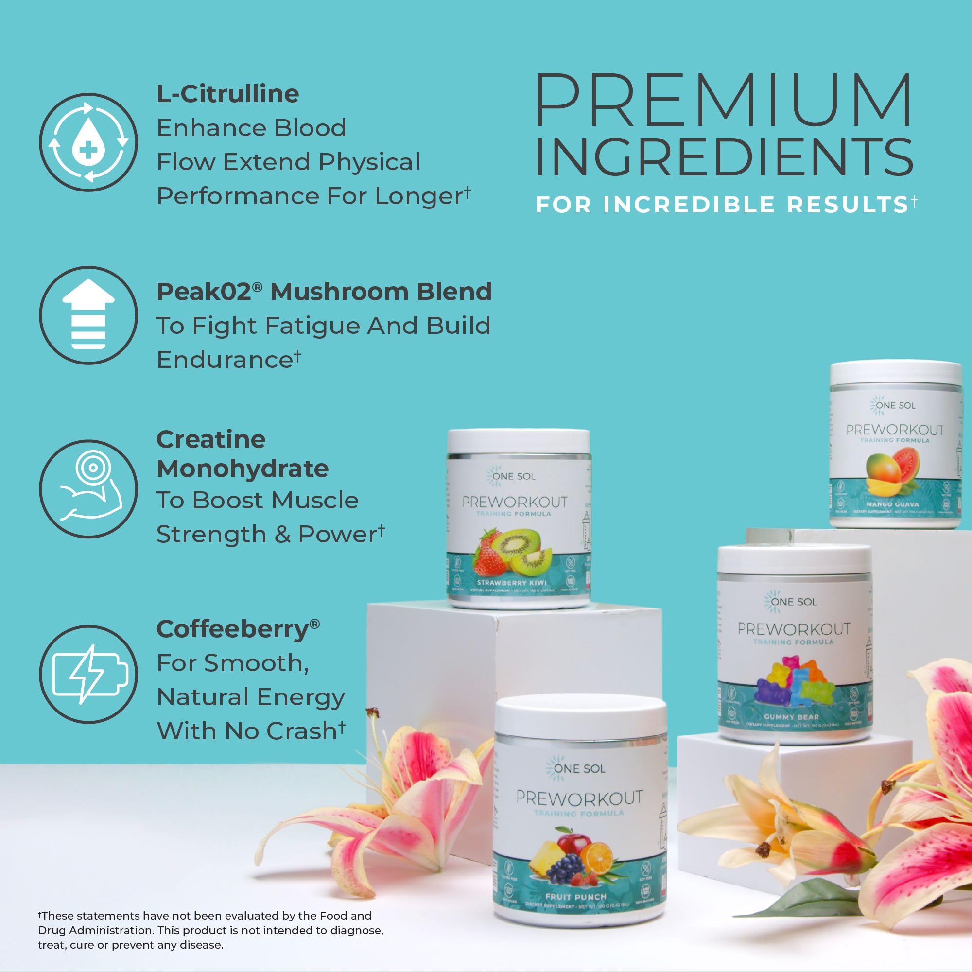 One Sol Pre-Workout for Women, Enhanced Pump & Focus, No Jitters Or Crash, Natural One Sol buy supplements canada