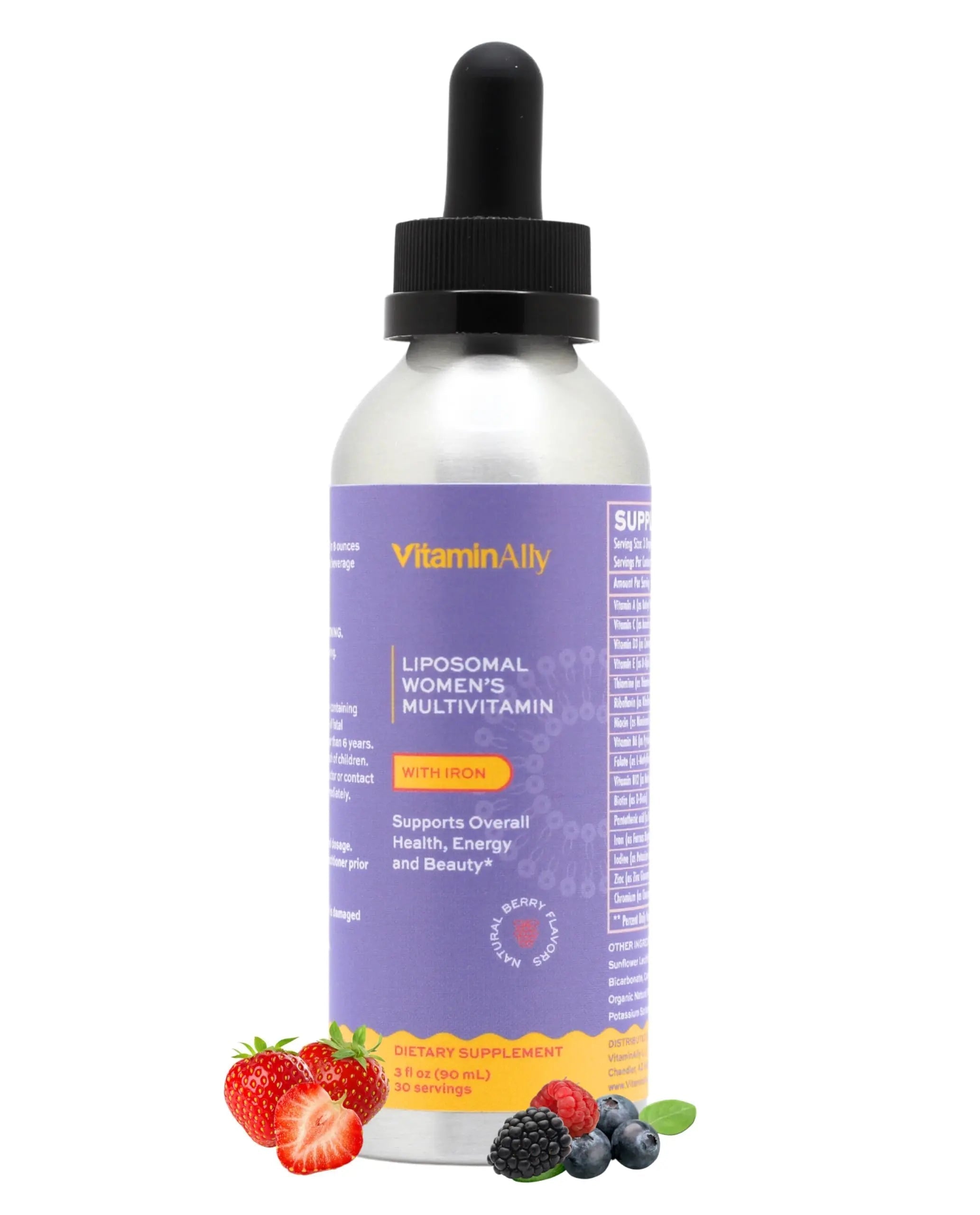 Vitaminally Women's Multivitamin liposomal Liquid Drops with Iron | 30 Day Supply | 3 FL Oz | Non-GMO | Gluten Free | Supports Overall Health, Energy and Beauty Vitaminally buy supplements canada