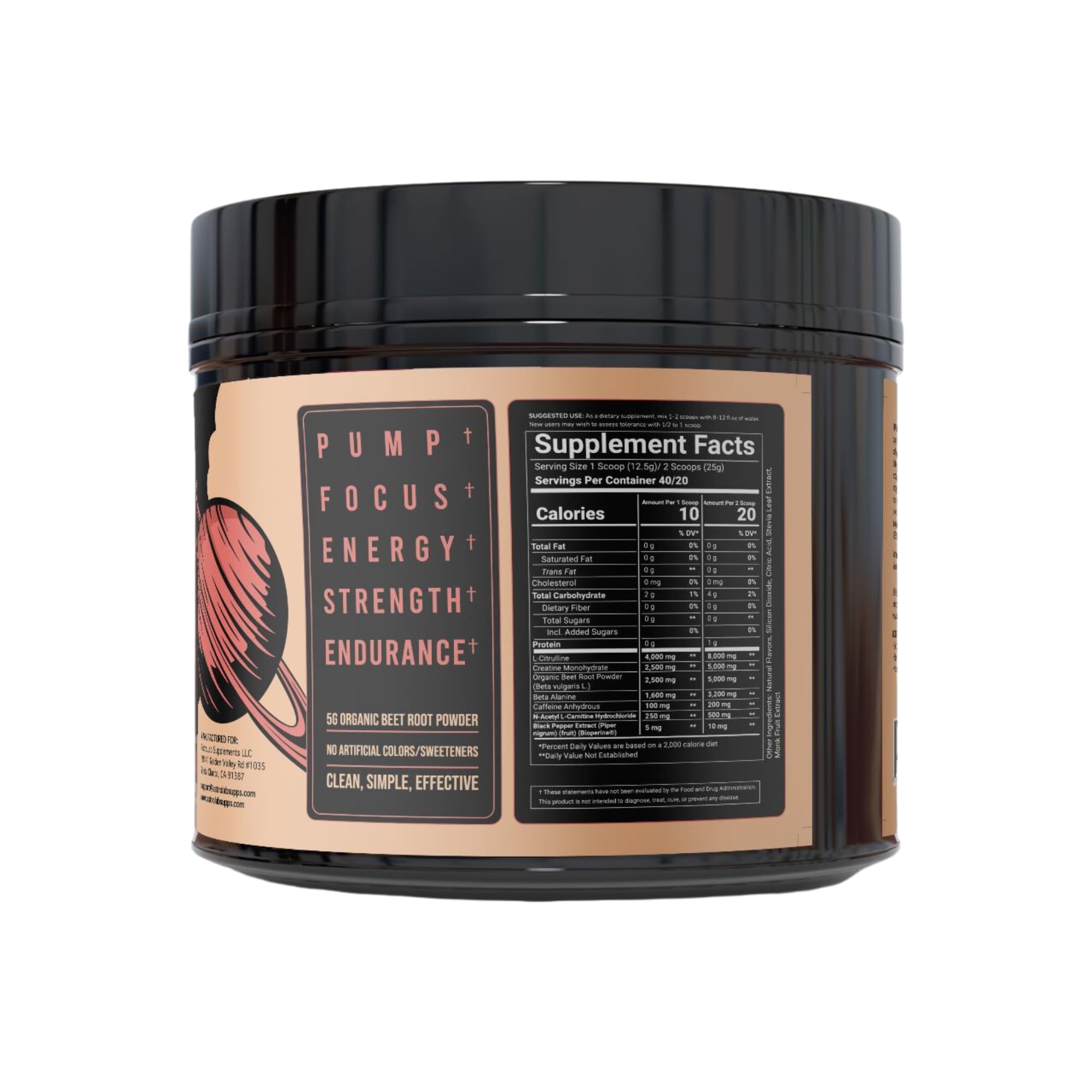 BLASTOFF Pre-Workout Powder - Organic Beet Root Powder with Natural Peach Mango AstroLab Supplements buy supplements canada