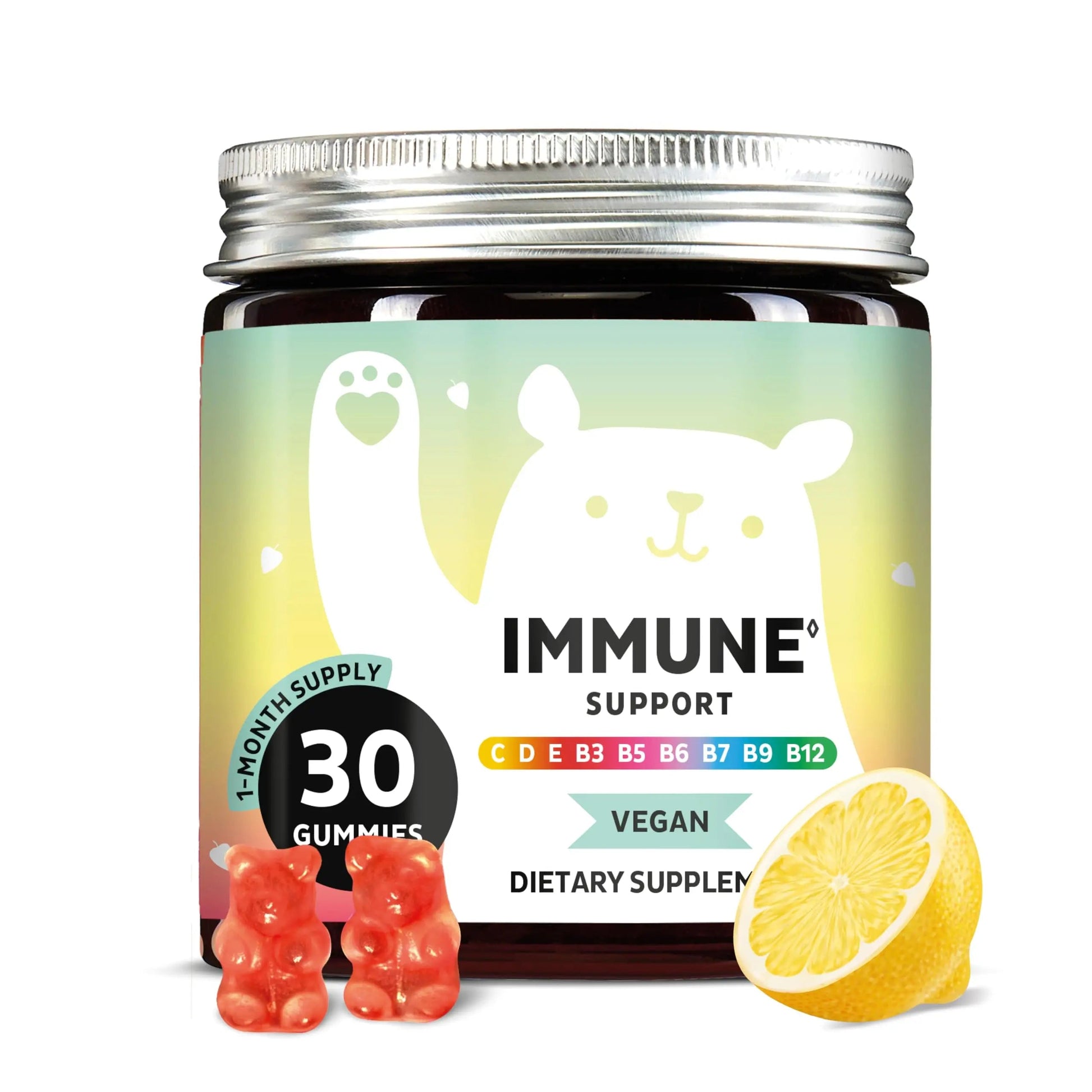 Bears with Benefits Immune Support Gummies – Vitamin C, D, B6 & B12 – Daily Immune Boost – Vegan, Naturally Flavored (30 Gummies) Bears with Benefits buy supplements canada