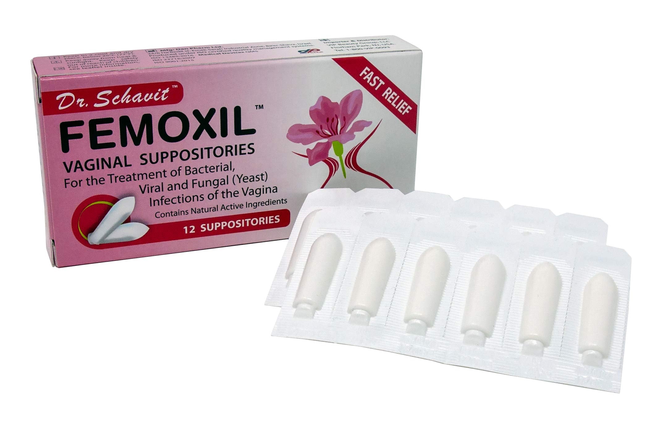 DR. SCHAVIT FEMOXIL Vaginal Suppositories - Natural Plant-Based Formula for The Treatment of Bacterial DR. SCHAVIT buy supplements canada