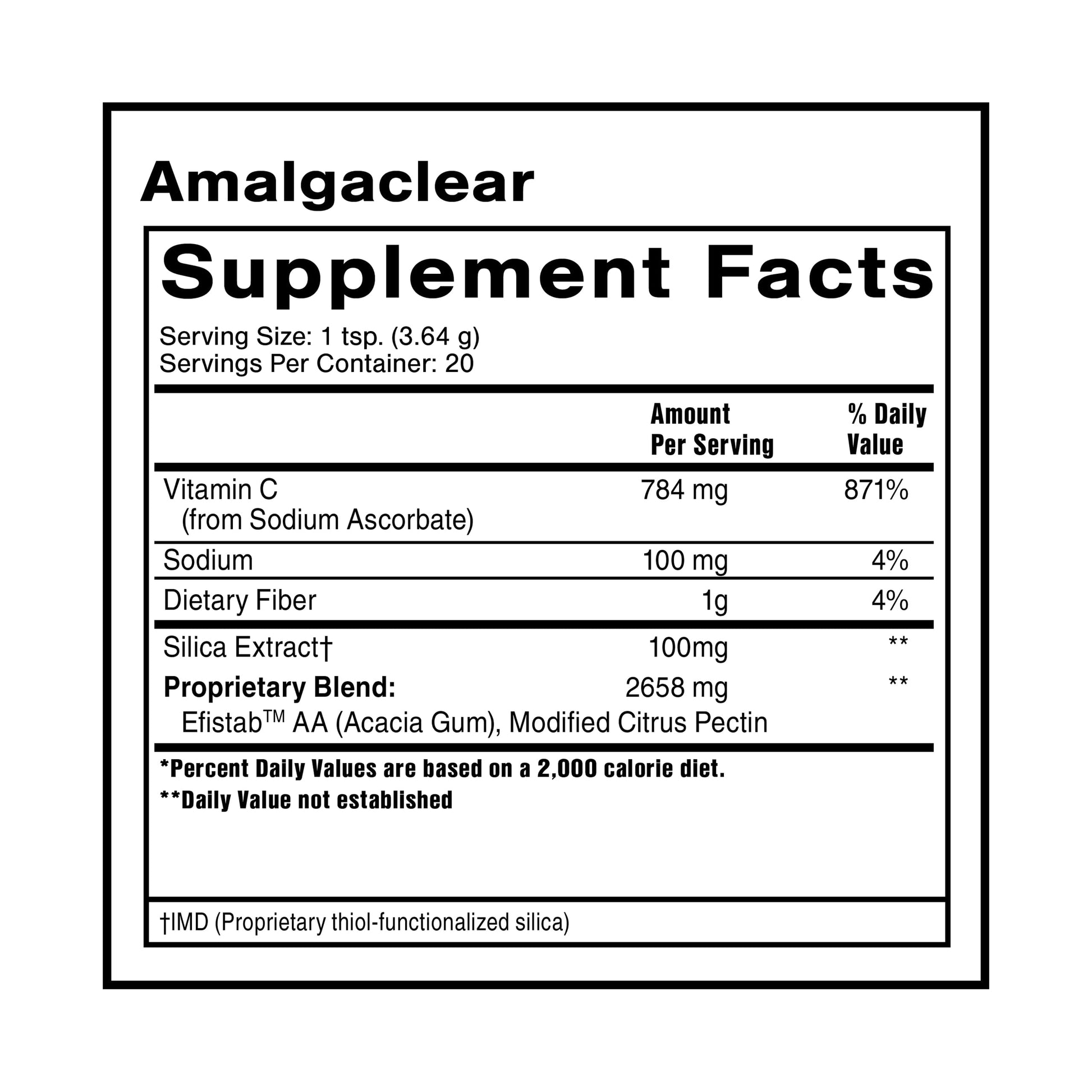 Quicksilver Scientific AmalgaClear - Detox Support with Modified Citrus Pectin & Silica Extract (73g) Quicksilver Scientific buy supplements canada