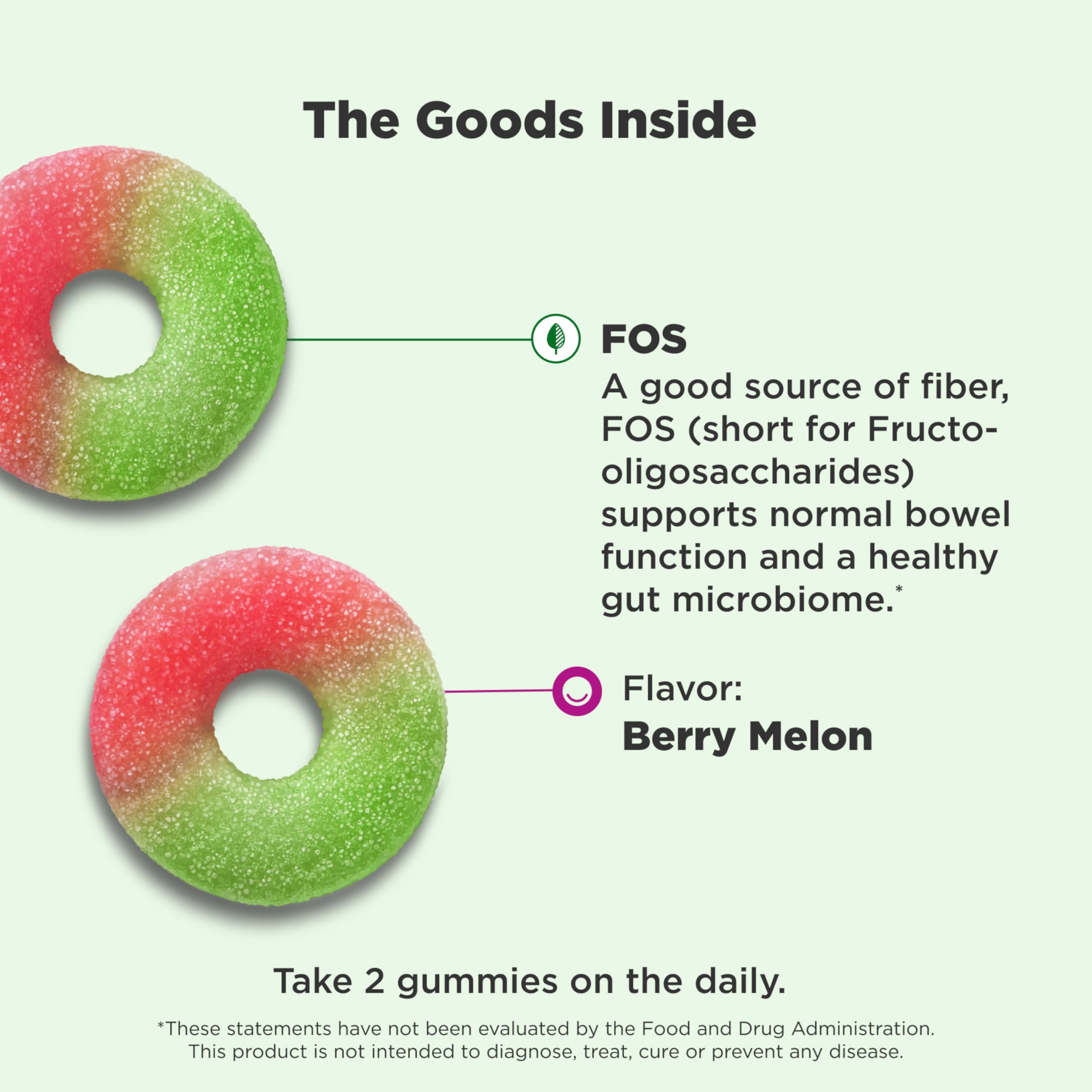 OLLY Fiber Gummy Rings, 5g Prebiotic Fiber, FOS (Fructo-oligosaccharides), Digestive Support, Berry Melon 50ct OLLY buy supplements canada