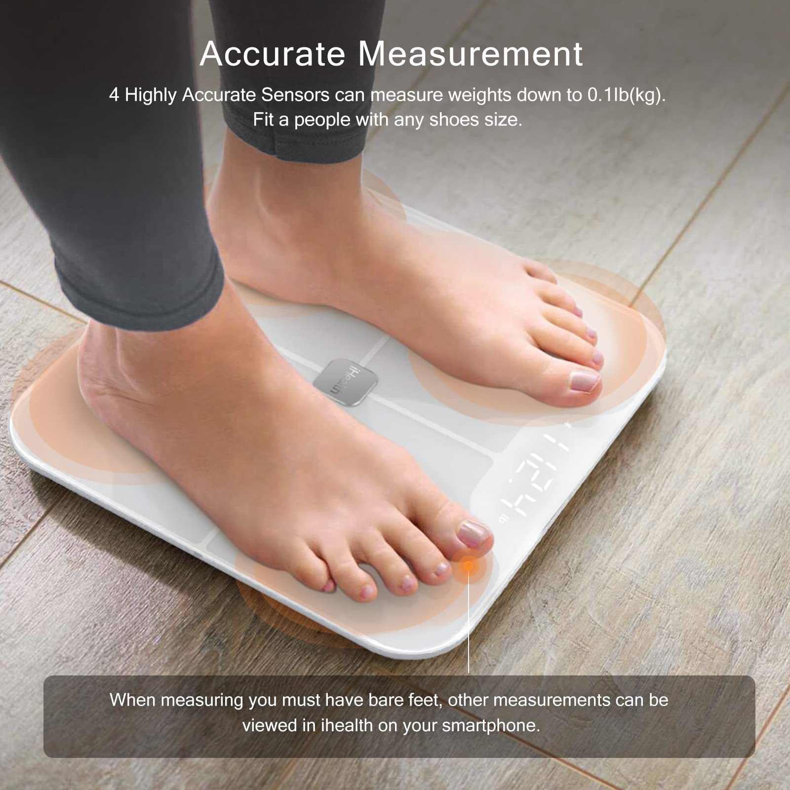 iHealth Nexus Smart Scale for Body Weight Bluetooth, Digital Bathroom Scale Body Fat and Muscle iHealth buy supplements canada