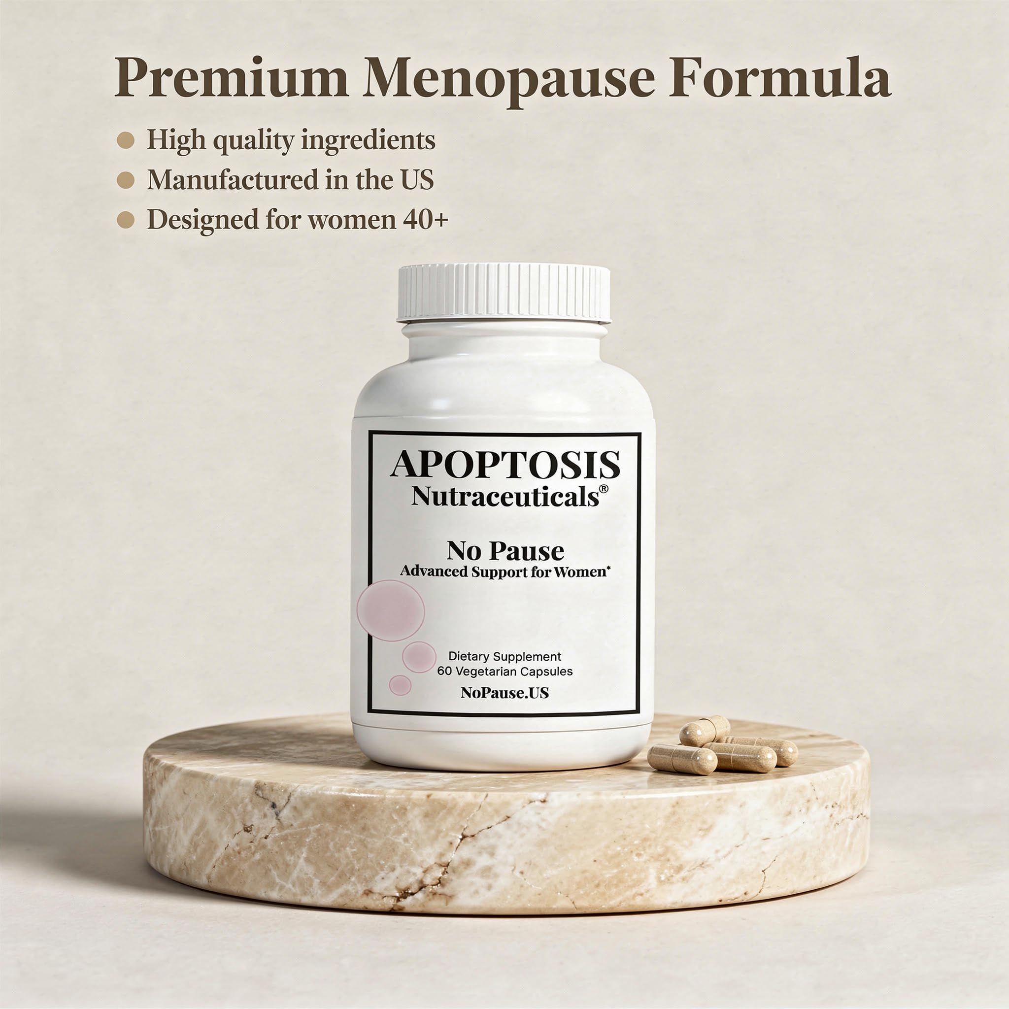 Apoptosis Menopause Supplement for Women – Supports Hot Flash Relief, Mood Balance, Energy & Vitality – with L-Arginine – 60 Capsules – Made in USA Apoptosis Nutraceuticals buy supplements canada