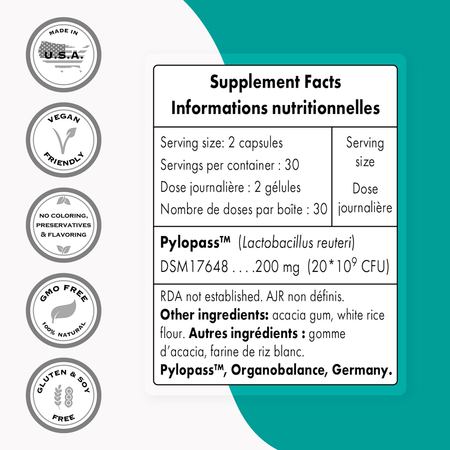 Supersmart - H. Pylori Fight Natural Treatment 20 Billion CFU per Day (Probiotic Lactobac Supersmart buy supplements canada