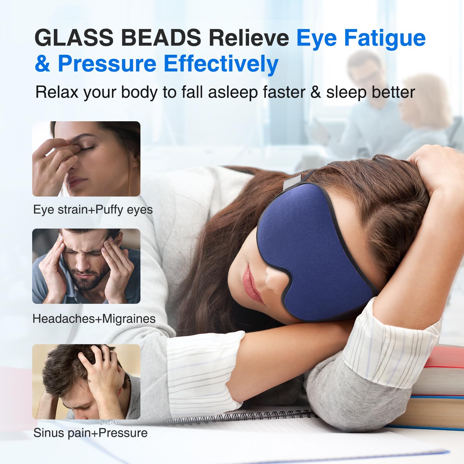 YFONG Weighted Sleep Mask, Women Men 3D Eye Mask Blocking Lights YFONG buy supplements canada