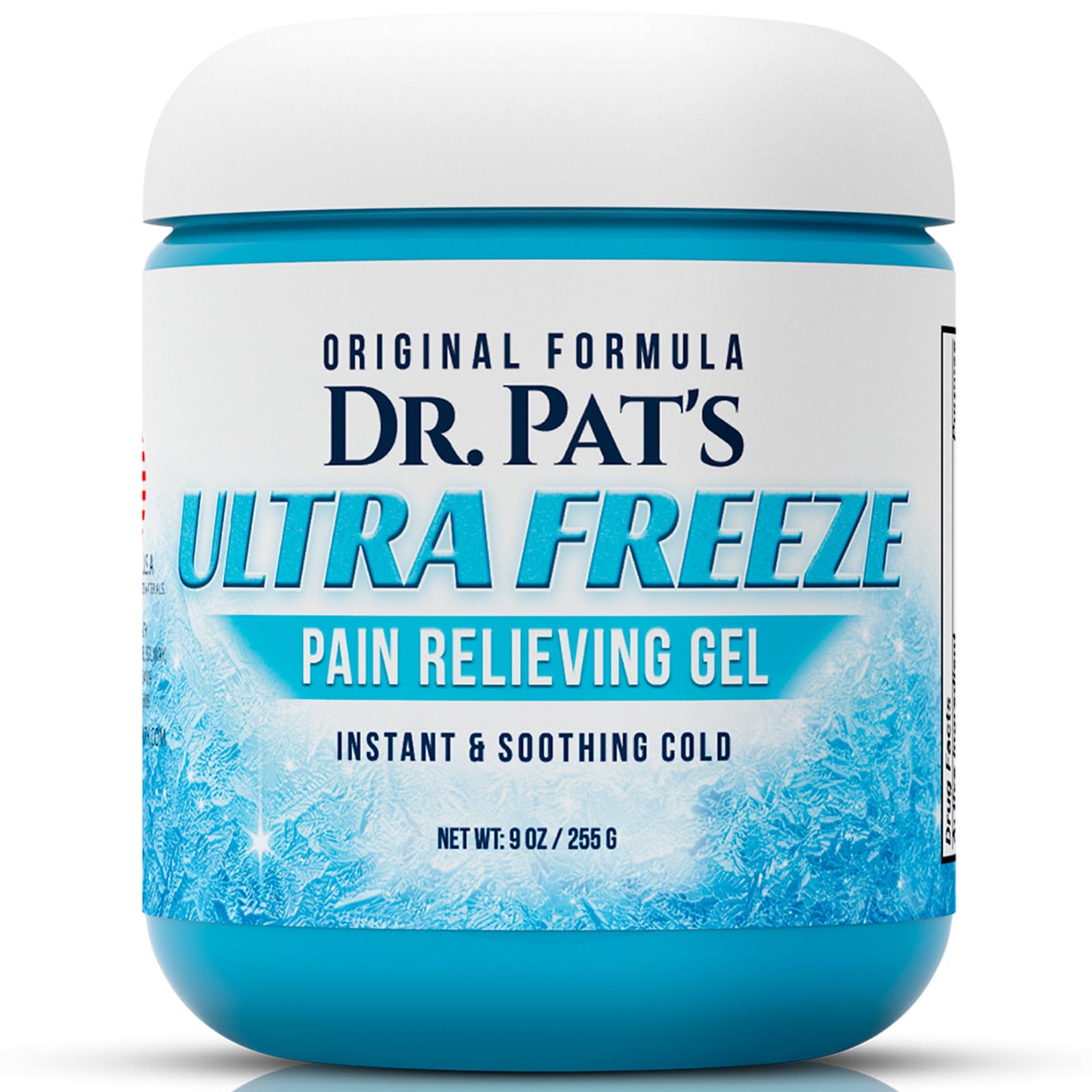 Ultra Freeze Dr Pat's Pain Relief Cream (9oz) - Muscle Rub Gel for Arthritis, Neuropathy, Foot & Joint - Cooling Sports Massage for Back, Shoulder & Knee - Menthol Analgesic for Neck & Body Ultra Freeze buy supplements canada
