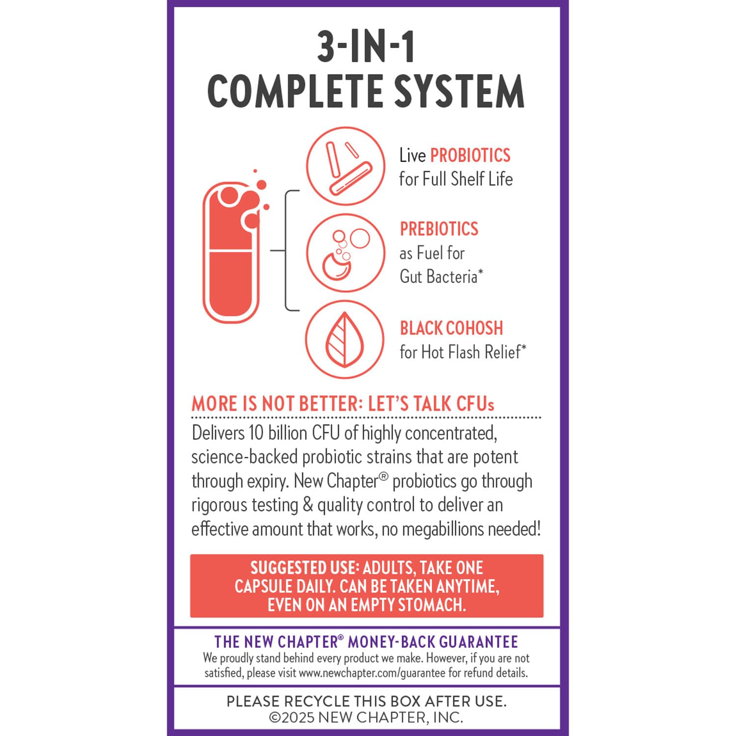 New Chapter All-Flora Probiotic Menopause Balance, Ultra-Concentrated Probiotics for Women with Black Cohosh for Menopause Hot Flashes, 100% Vegan, 30 Vegan Capsules New Chapter buy supplements canada