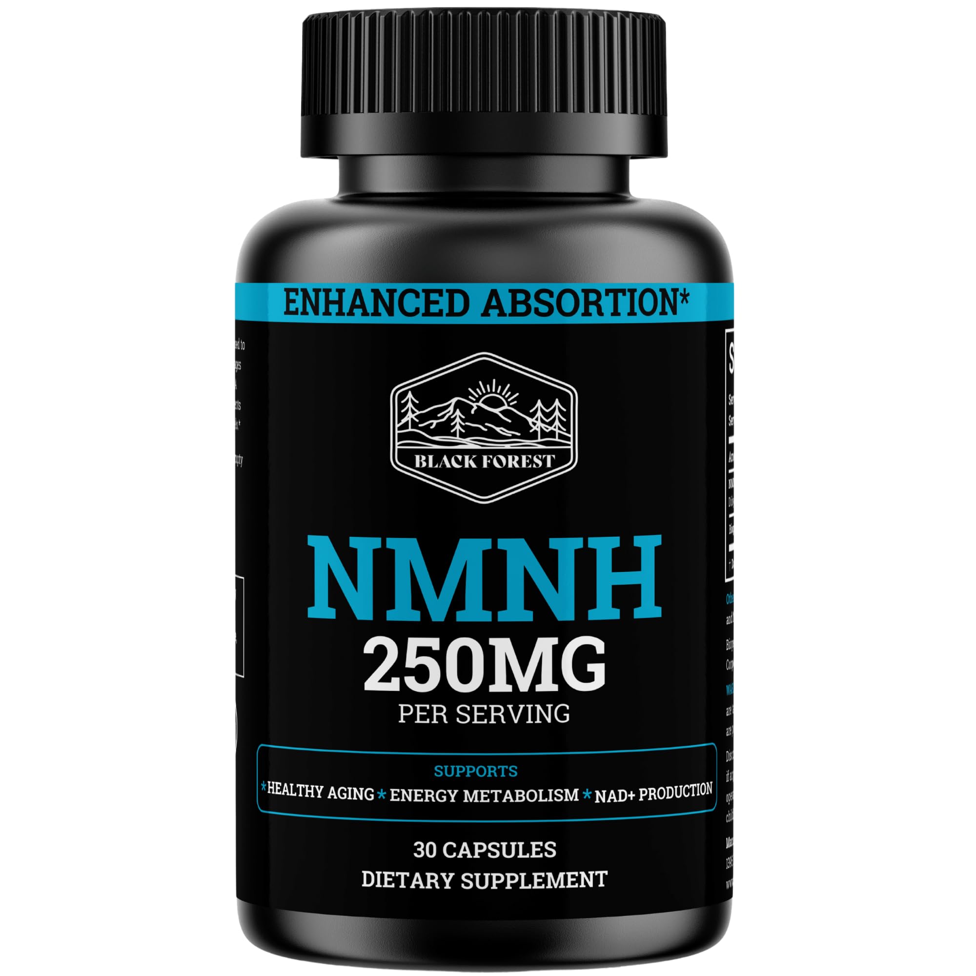 NMNH Supplement 250MG Pure Dihydro-Nicotinamide Mononucleotide (NMN Supplement Alternative with Bioperine® For 3X The Bioavailability) NAD Supplement to Boost NAD+ Levels For Anti-Aging & Energy Black Forest buy supplements canada