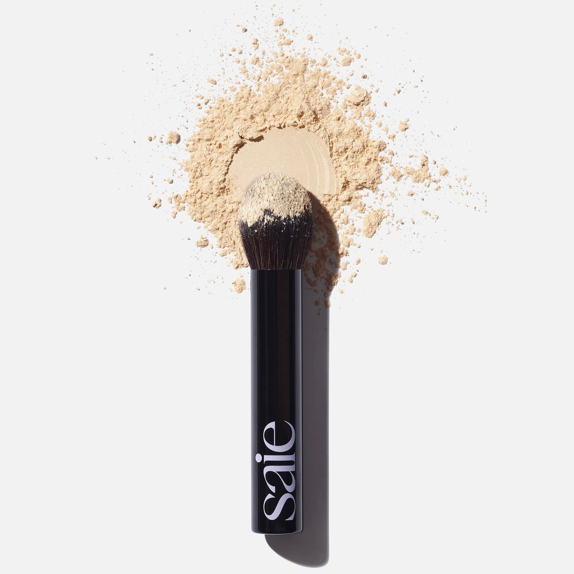 Saie Face Powder Duo, Medium - The Fluffy Brush, Soft, Multi-Use Targeted Powder Brush With Tapered Tip & Airset Radiant Loose Setting Powder, Translucent Medium (0.14 oz) - Vegan, Cruelty-Fee Saie buy supplements canada