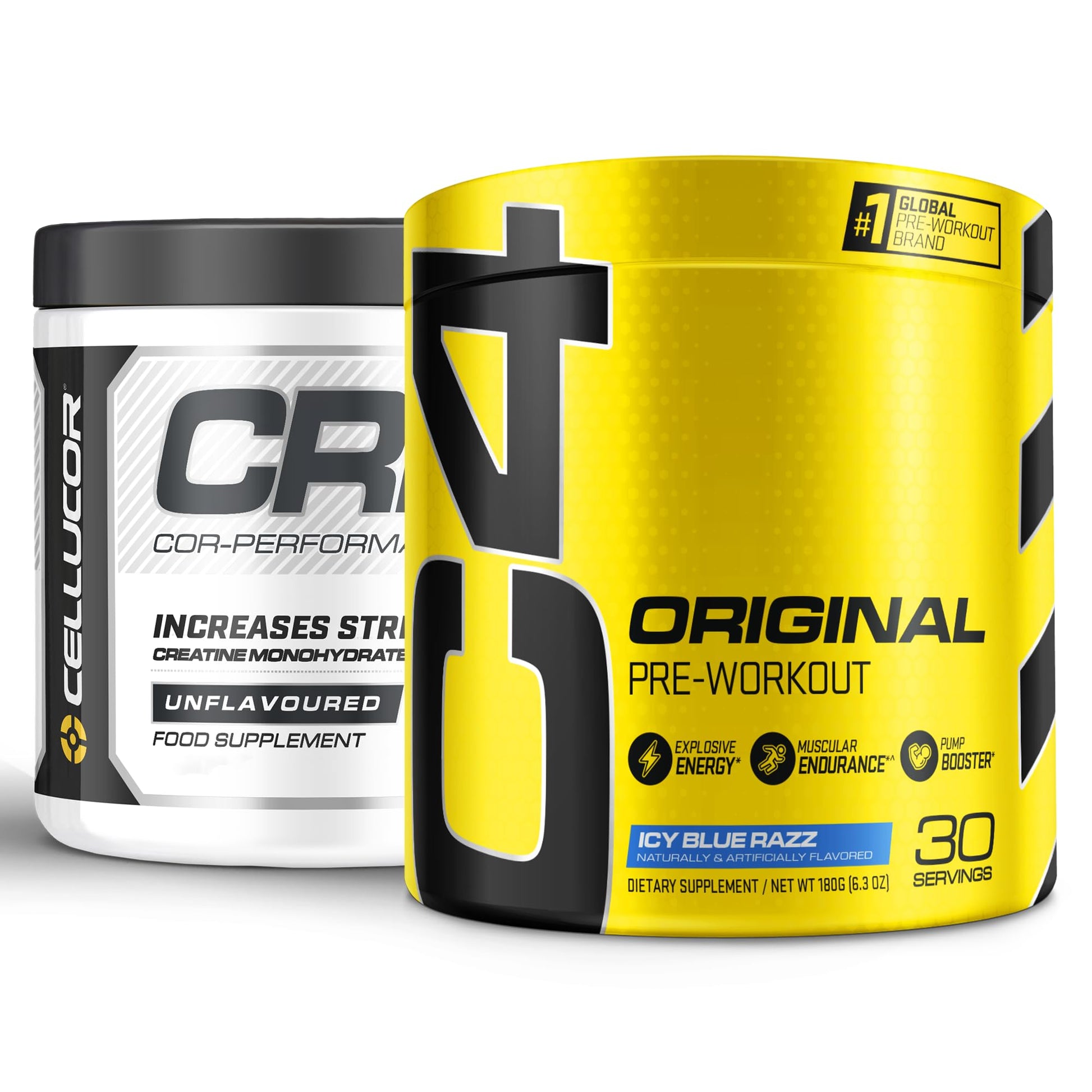 Cellucor Pre Workout & Creatine Bundle, C4 Original Pre Workout Powder, Icy Blue Razz Cellucor buy supplements canada