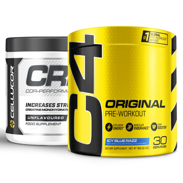 Cellucor Pre Workout & Creatine Bundle, C4 Original Pre Workout Powder, Icy Blue Razz Cellucor buy supplements canada