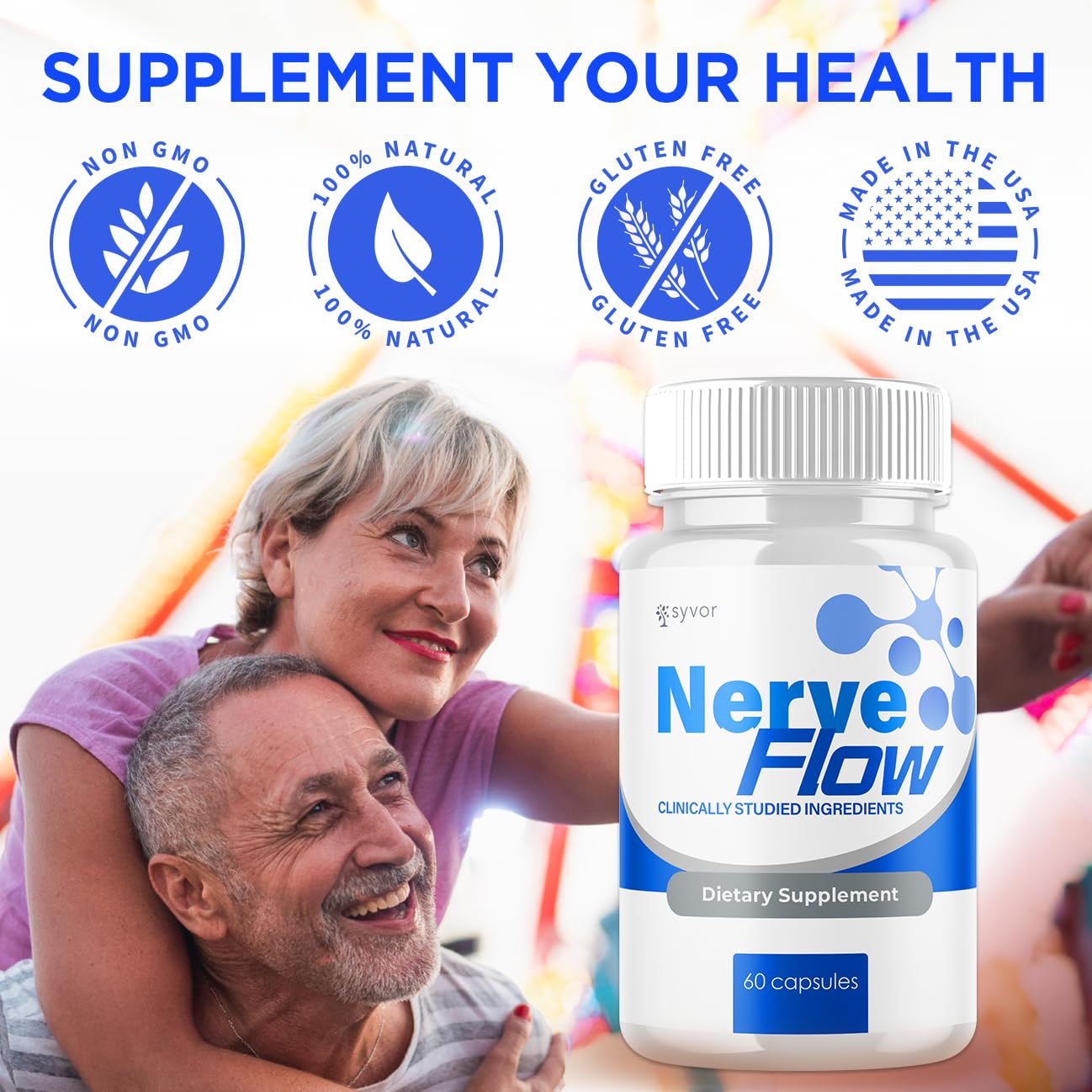 (3 Pack) Nerve Flow Capsules, Official Nerve Flow Pills Made with All Natural Ingredients, Maximum Strength NerveFlow Sciatic Support Supplement with Advanced Vitamins for Women & Men (180 Capsules) Syvor buy supplements canada