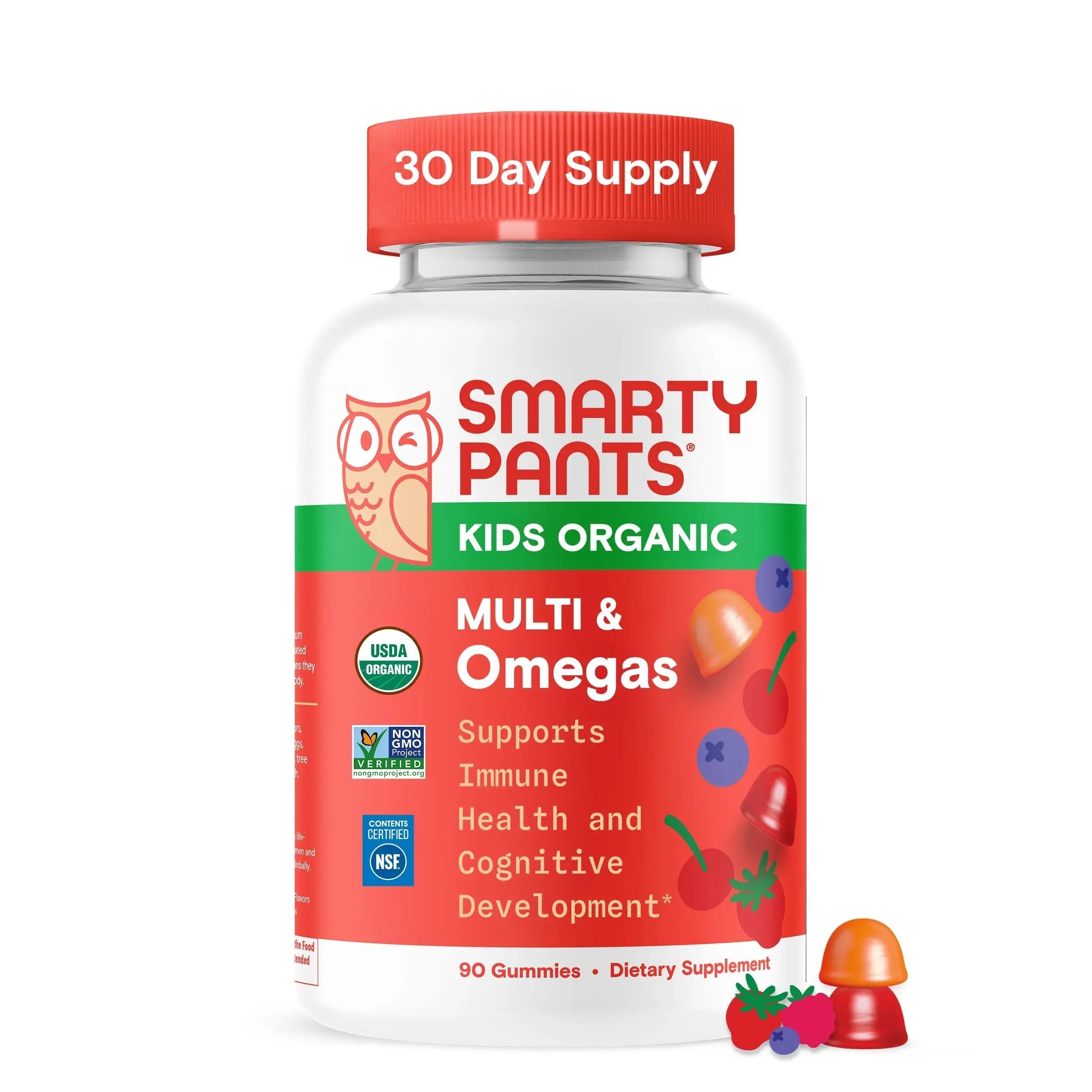 SmartyPants Organic Kids Multivitamin Gummies: Omega 3 (ALA), Vitamin D3, C, Vitamin B12, B6, A, K & Zinc for Immune Support, Biotin SmartyPants buy supplements canada