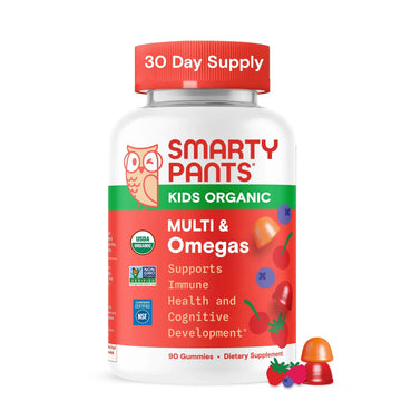 SmartyPants Organic Kids Multivitamin Gummies: Omega 3 (ALA), Vitamin D3, C, Vitamin B12, B6, A, K & Zinc for Immune Support, Biotin SmartyPants buy supplements canada
