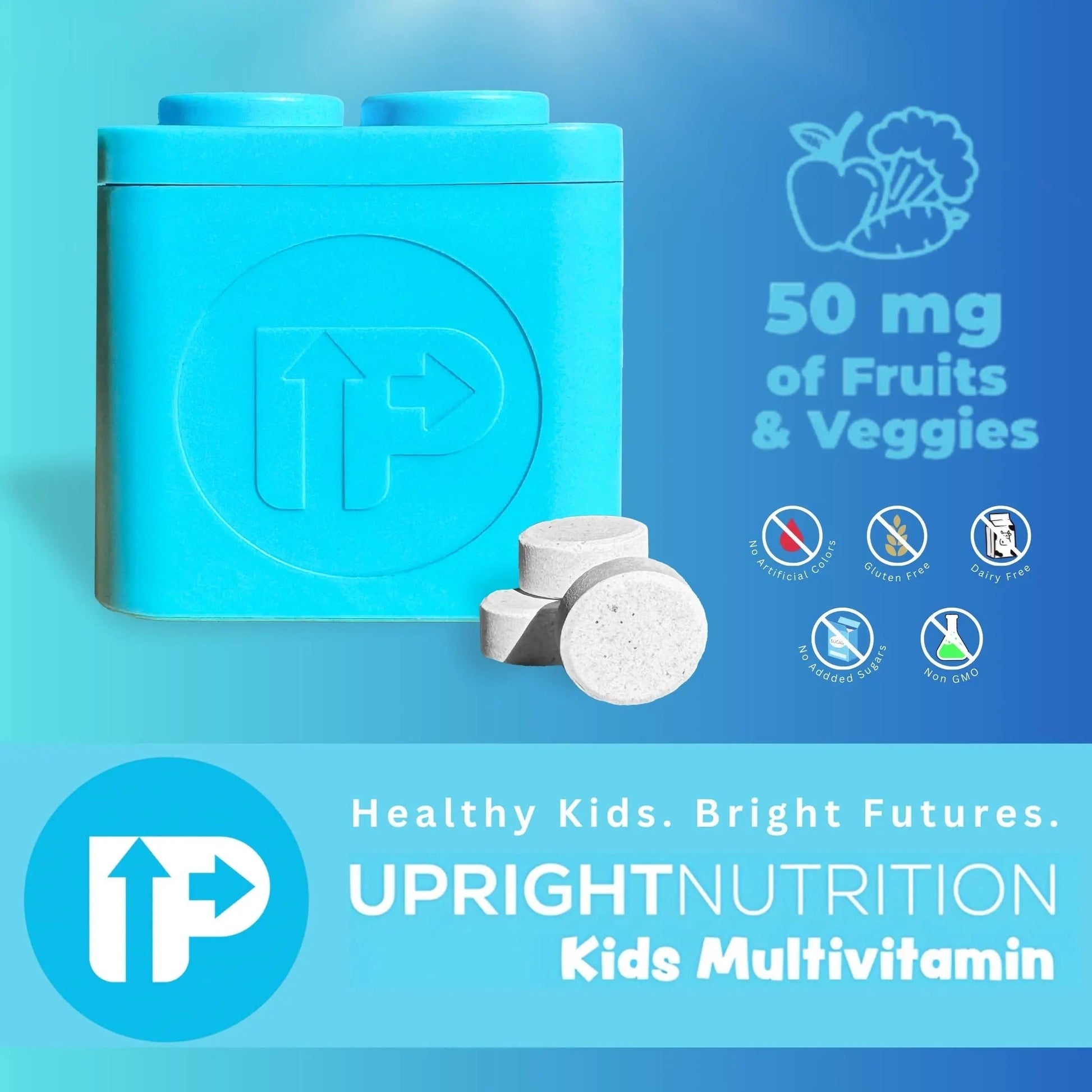 Upright Nutrition Children's Multivitamin | 30 Day Supply | Chewable, Sugar-Free | 17+ Essential Vitamins & Minerals with 50mg of Fruits & Veggies Upright Nutrition buy supplements canada