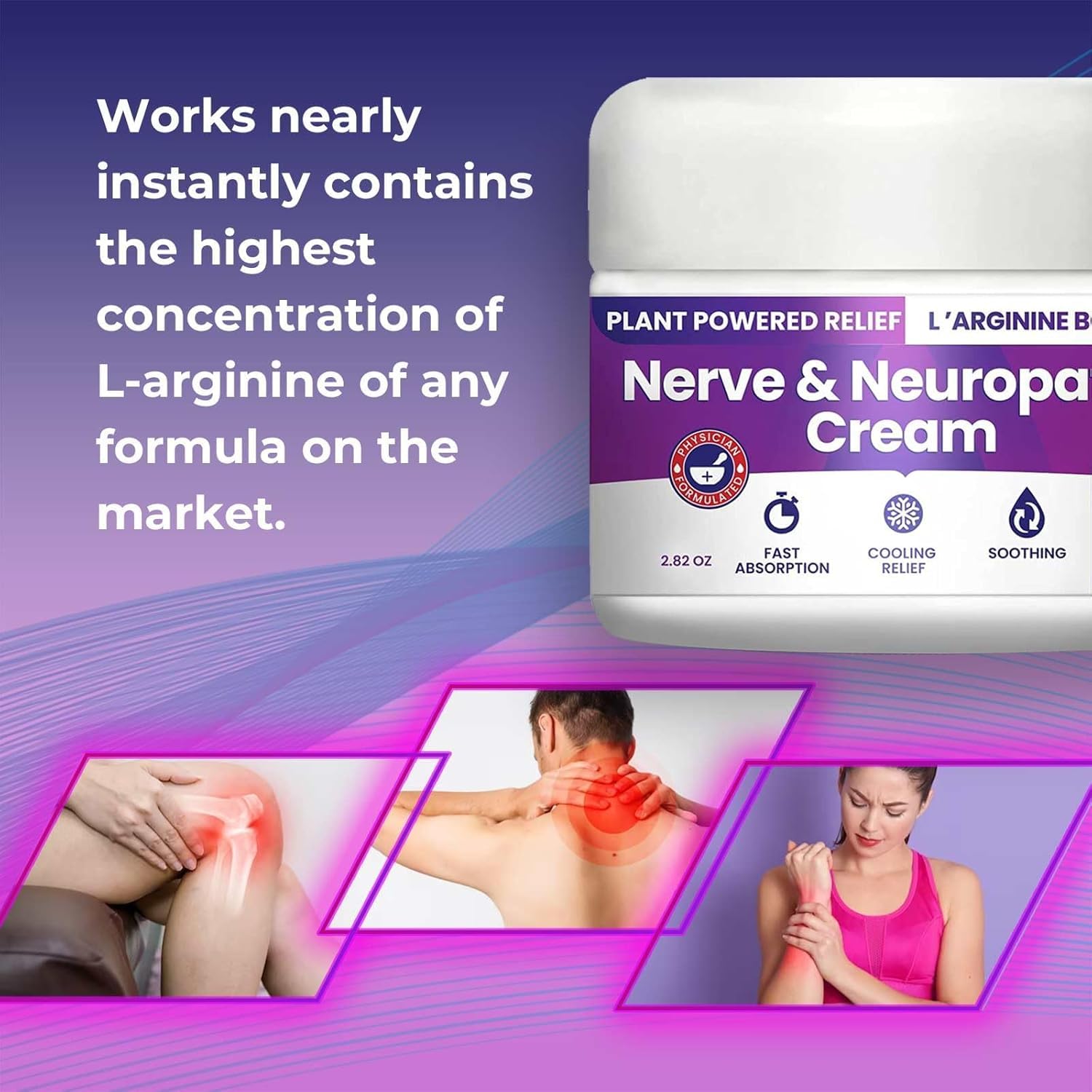 Nerve and Neuropathy Cream – Plant Powered Relief for Foot, Hands, Legs, Toes Includes 7grams of L’Arginine; Vitamin B6, Arnica, Aloe -2.82oz M PAIN MANAGEMENT TECHNOLOGIES buy supplements canada