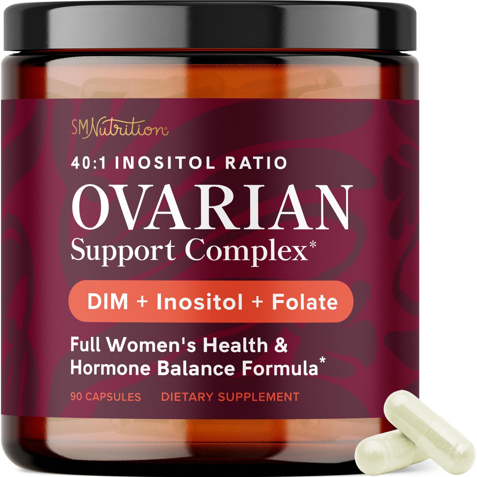 Ovarian Support for Hormone Balance for Women | Healthy Ovulation, Menstrual Cycle & Reproductive Health Support | DIM Supplement with Myo-Inositol & D-Chiro Inositol & Folate Complex | 30 Day Supply SMNutrition buy supplements canada
