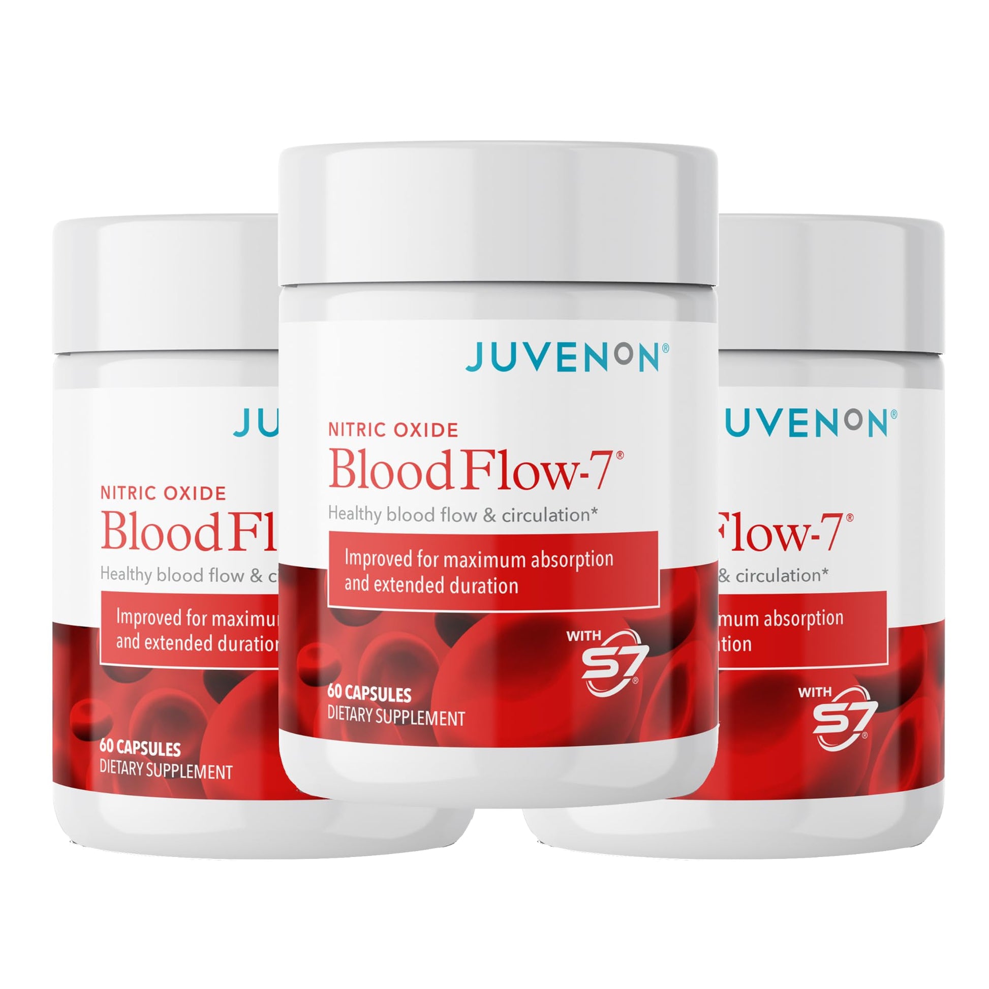 Juvenon BloodFlow-7 Nitric Oxide Supplements for Men & Women - Natural Nitric Oxide Booster with Nitrosigine® + S7® Juvenon buy supplements canada