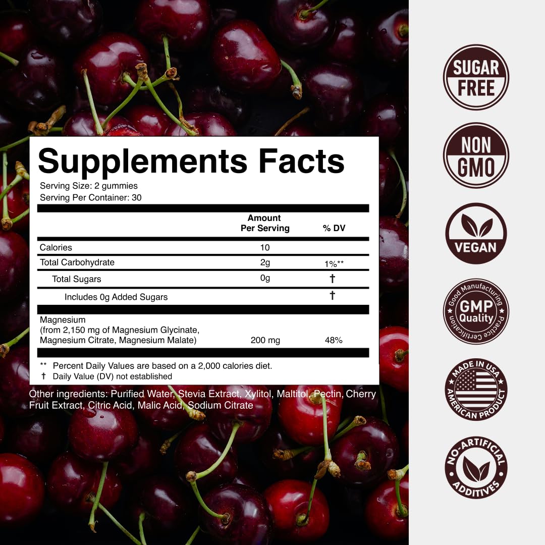 Magnesium Gummies 3in1 - Glycinate, Citrat, Malate 2150 MG High Absorption Supplement, Sugar-Free, Vegan, Chews for Men & Women, Inspired by Wellness Traditions Secret Element buy supplements canada