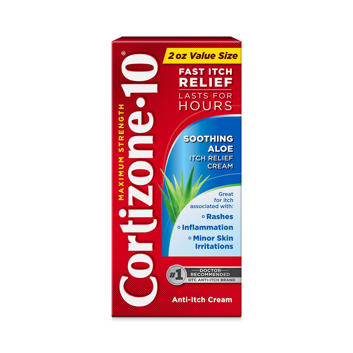 Cortizone-10 Maximum Strength Soothing Aloe Itch Relief Cream, 1% Hydrocortisone, Fast-Acting, Anti-Itch Cream for Bug Bites, Rash, Eczema, Psoriasis, Poison Ivy, Oak, Sumac & More, 2 oz Cortizone 10 buy supplements canada